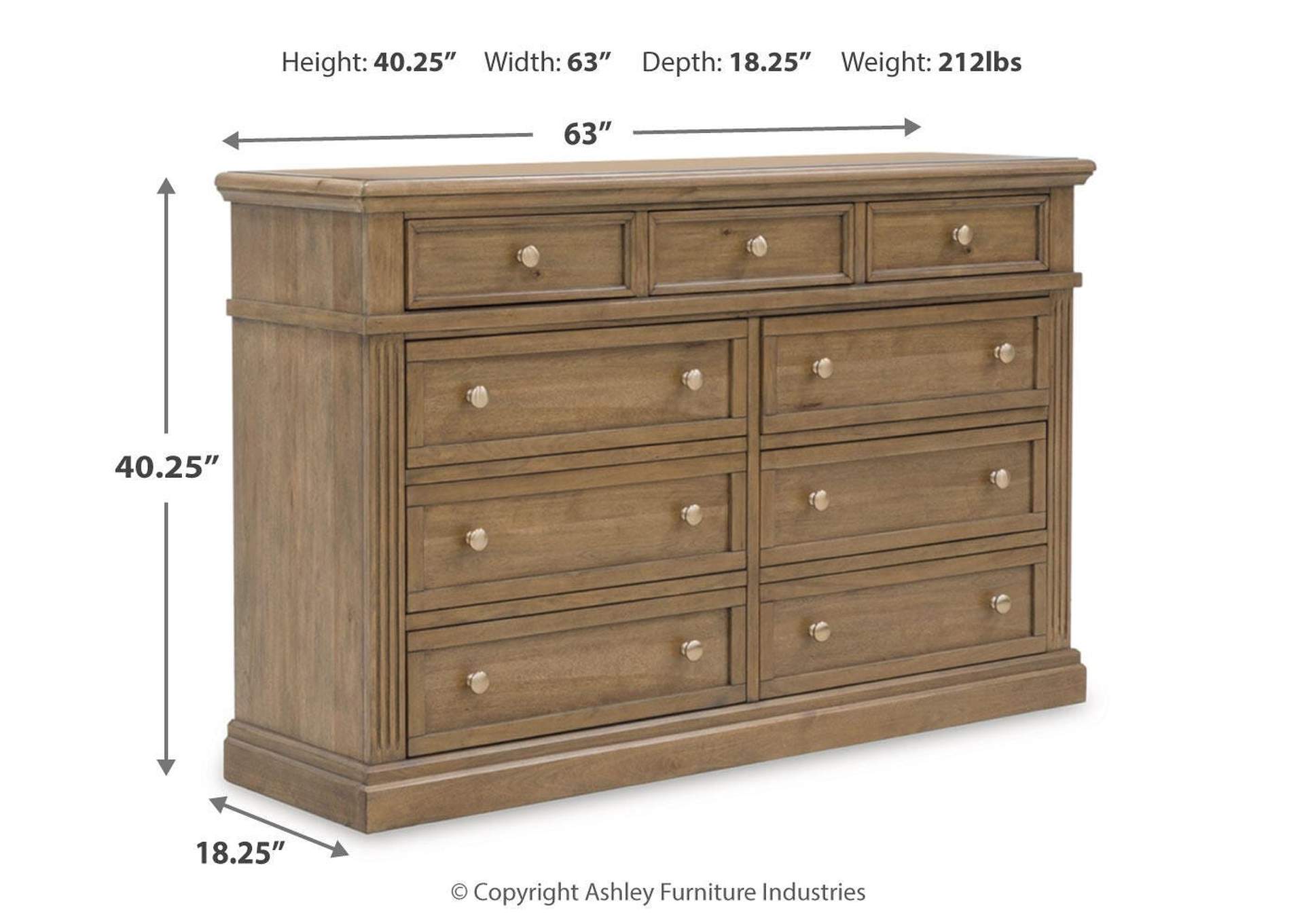 Mylarken California King Panel Bed with Dresser and Nightstand image 24