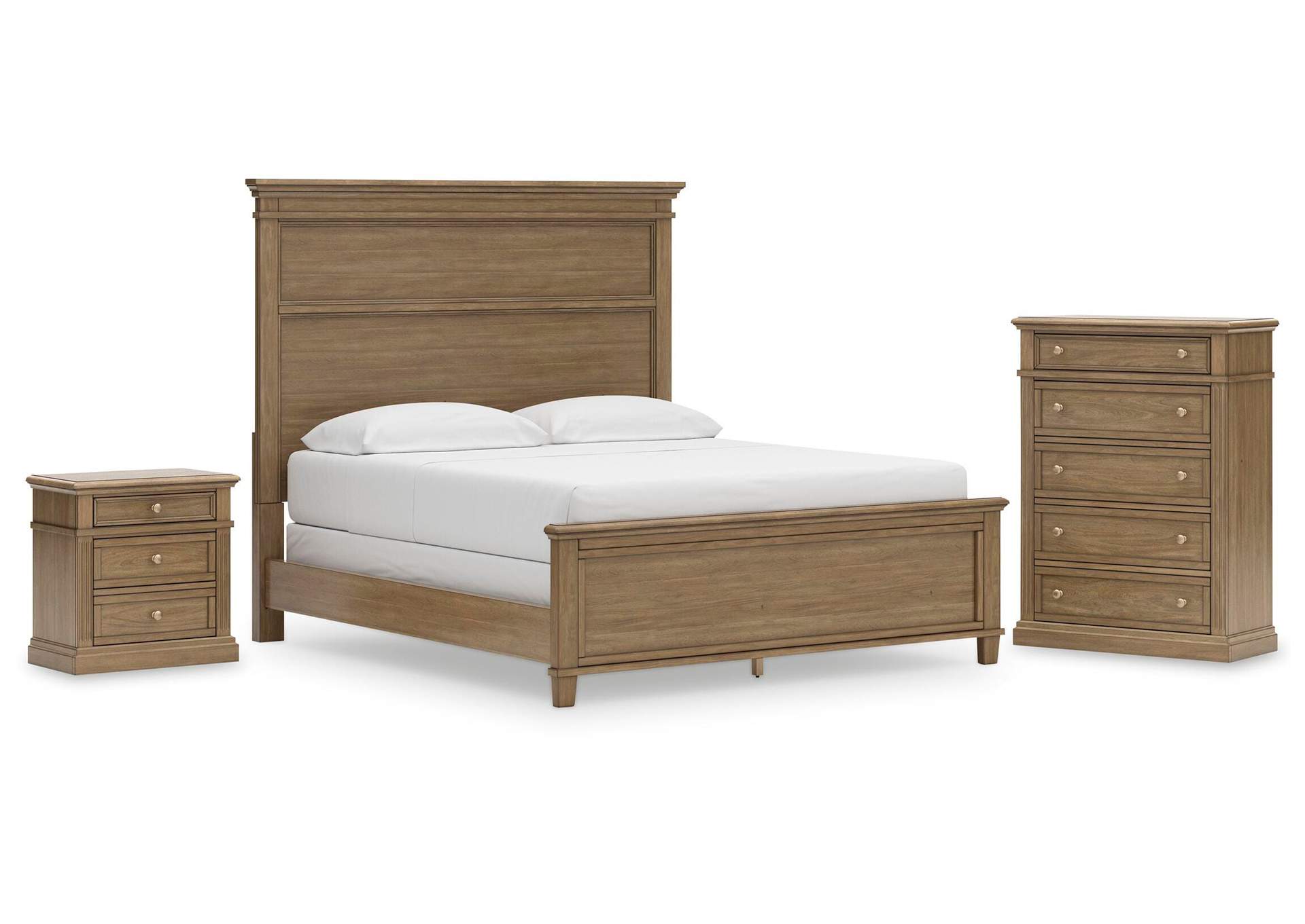 Mylarken California King Panel Bed with Chest and Nightstand image 1