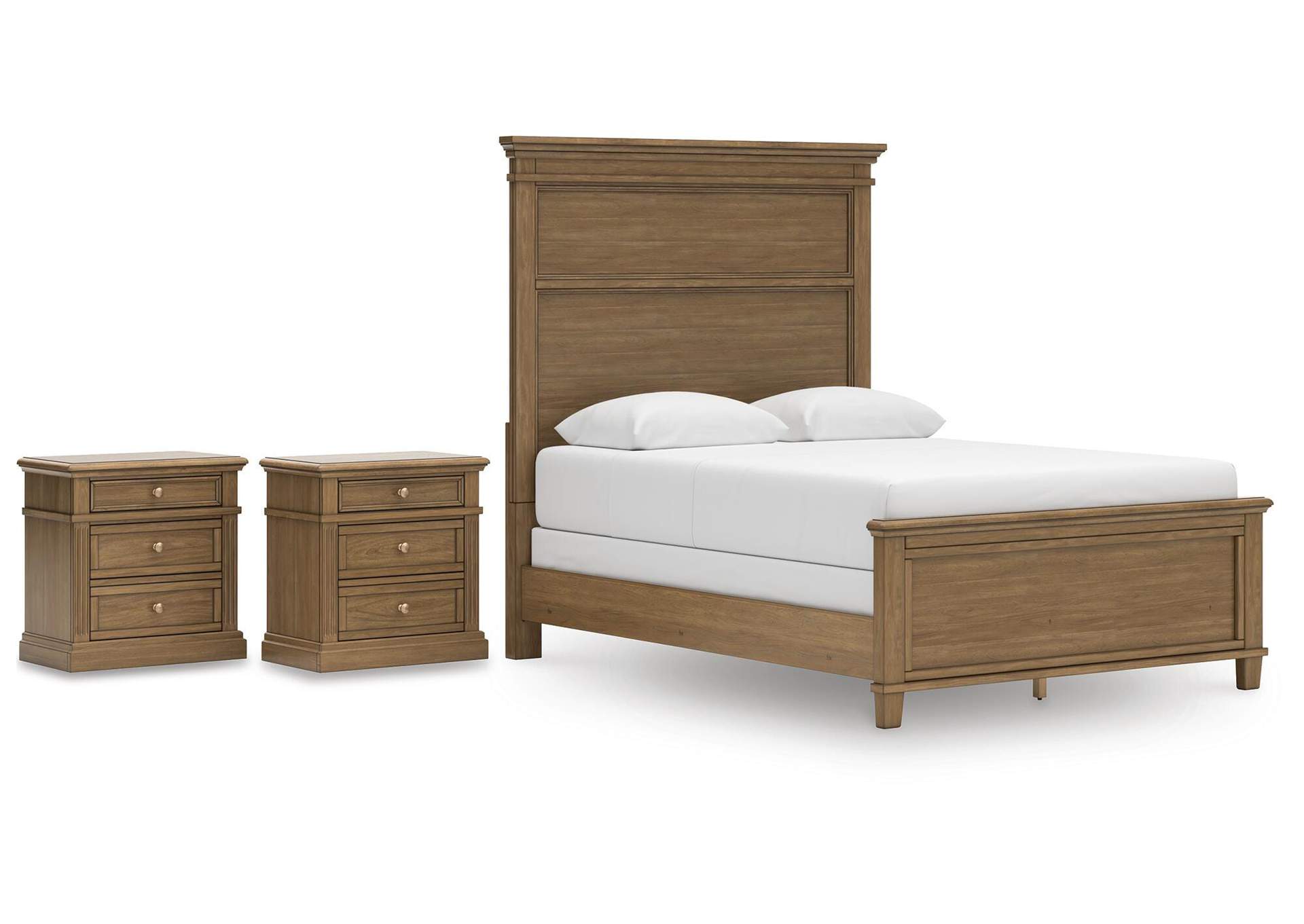Mylarken Queen Panel Bed and 2 Nightstands image 1