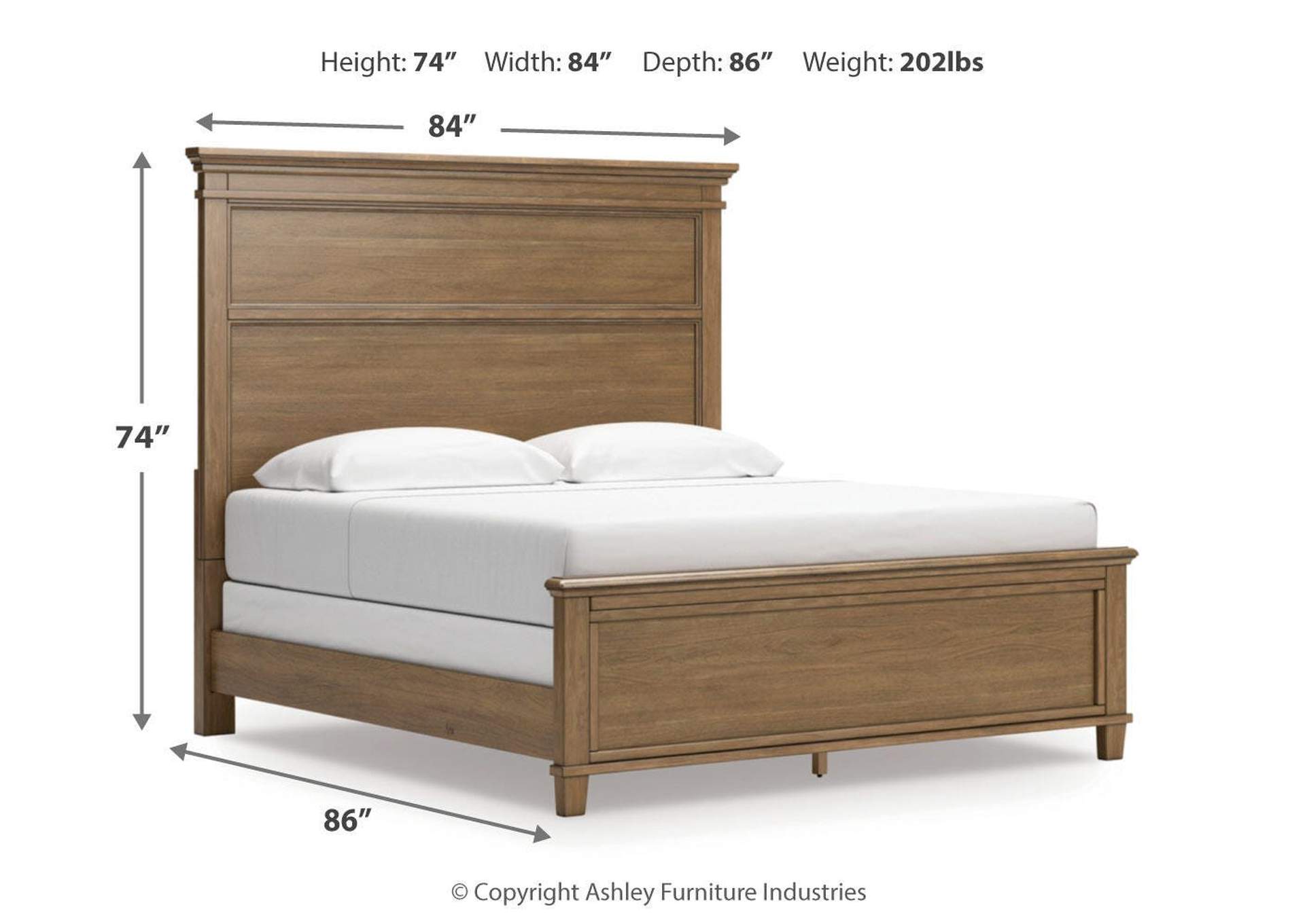 Mylarken Queen Panel Bed with Mirrored Dresser, Chest and Nightstand image 3