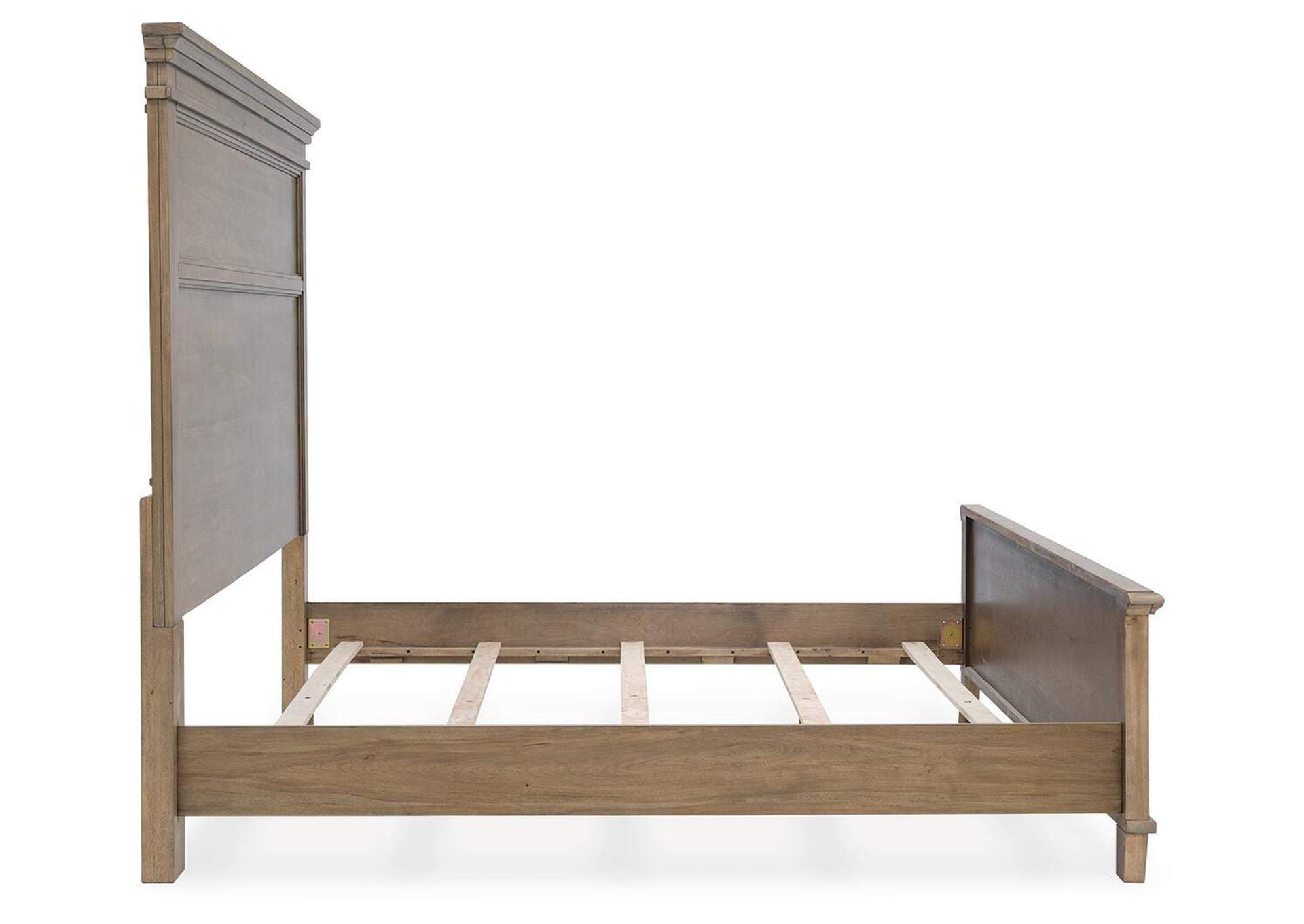 Mylarken King Panel Bed with Mirrored Dresser and Nightstand image 6