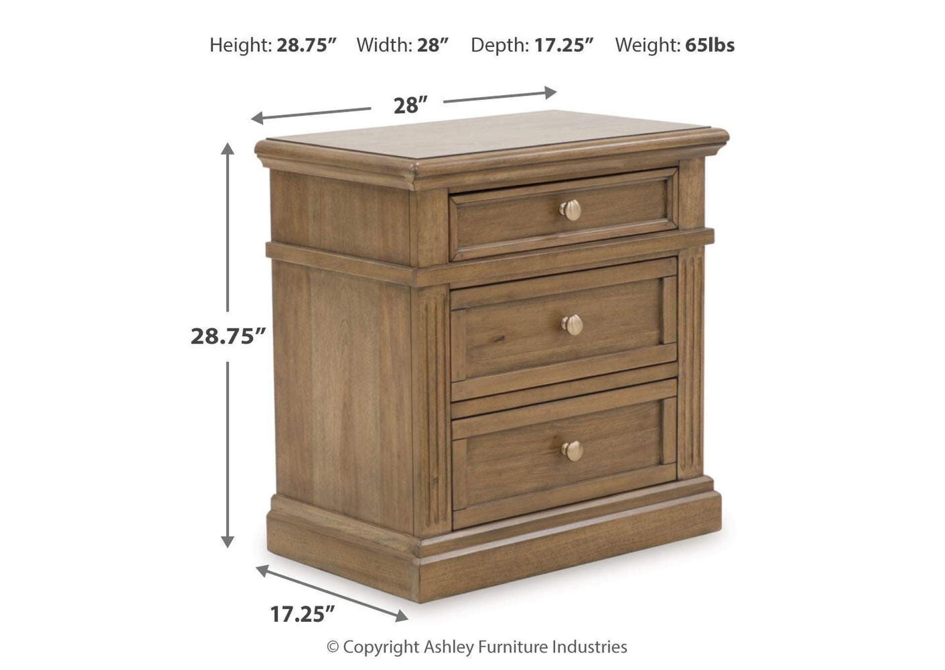 Mylarken Queen Panel Bed with Mirrored Dresser, Chest and Nightstand image 9