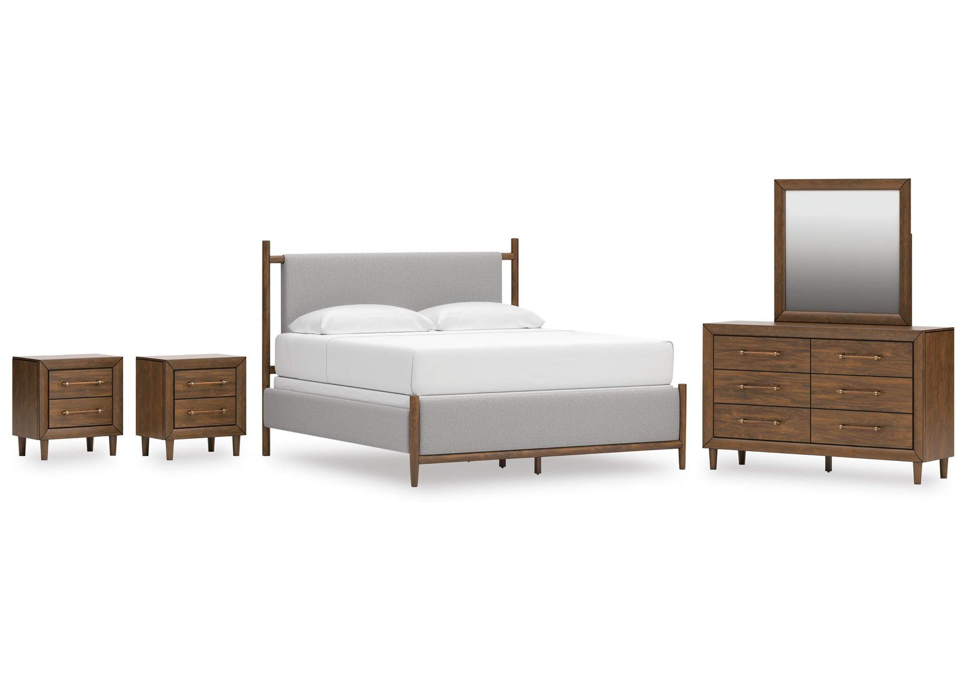 Lyncott King Upholstered Bed, Dresser, Mirror and 2 Nightstands image 1