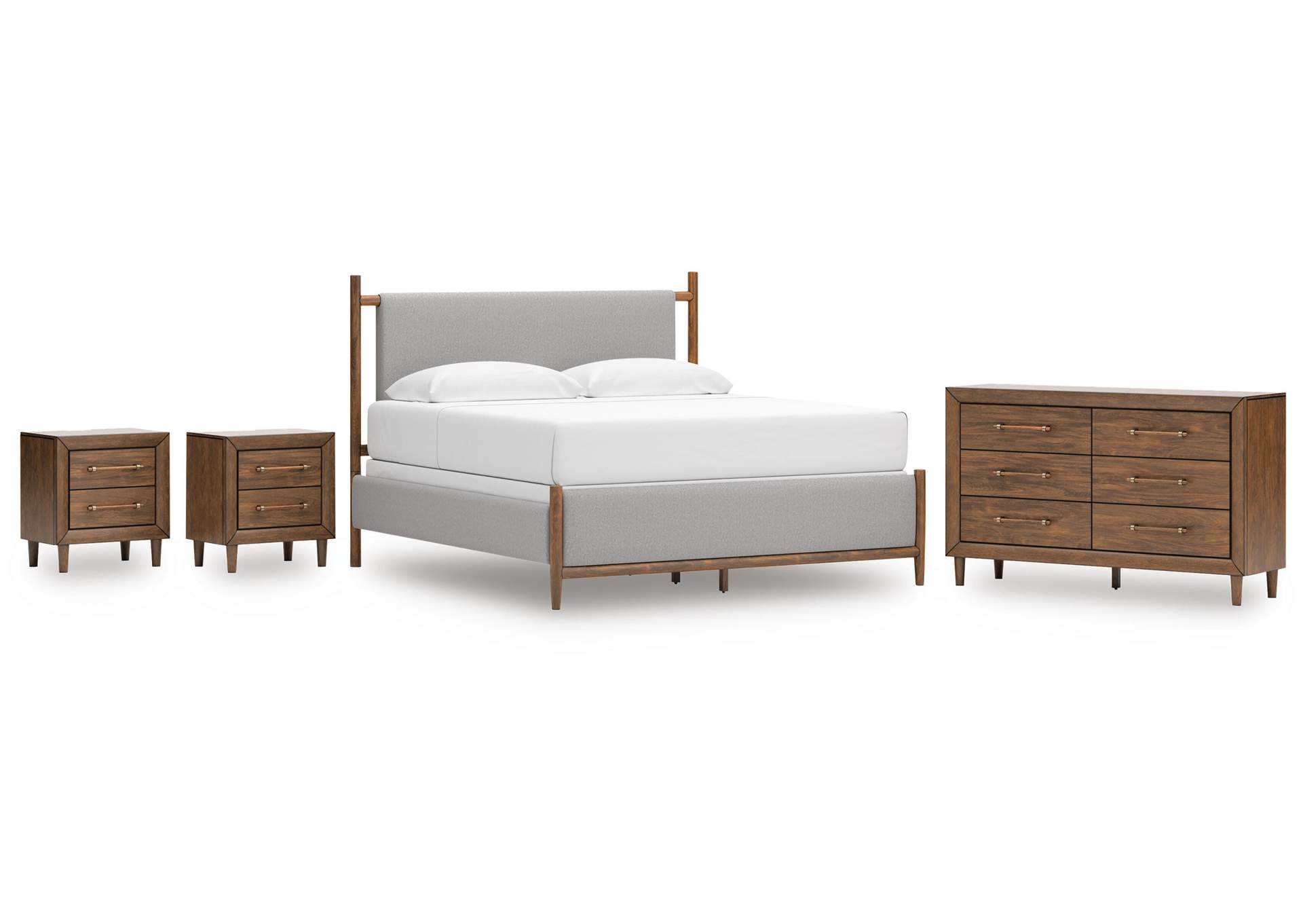 Lyncott King Upholstered Bed, Dresser and 2 Nightstands image 1