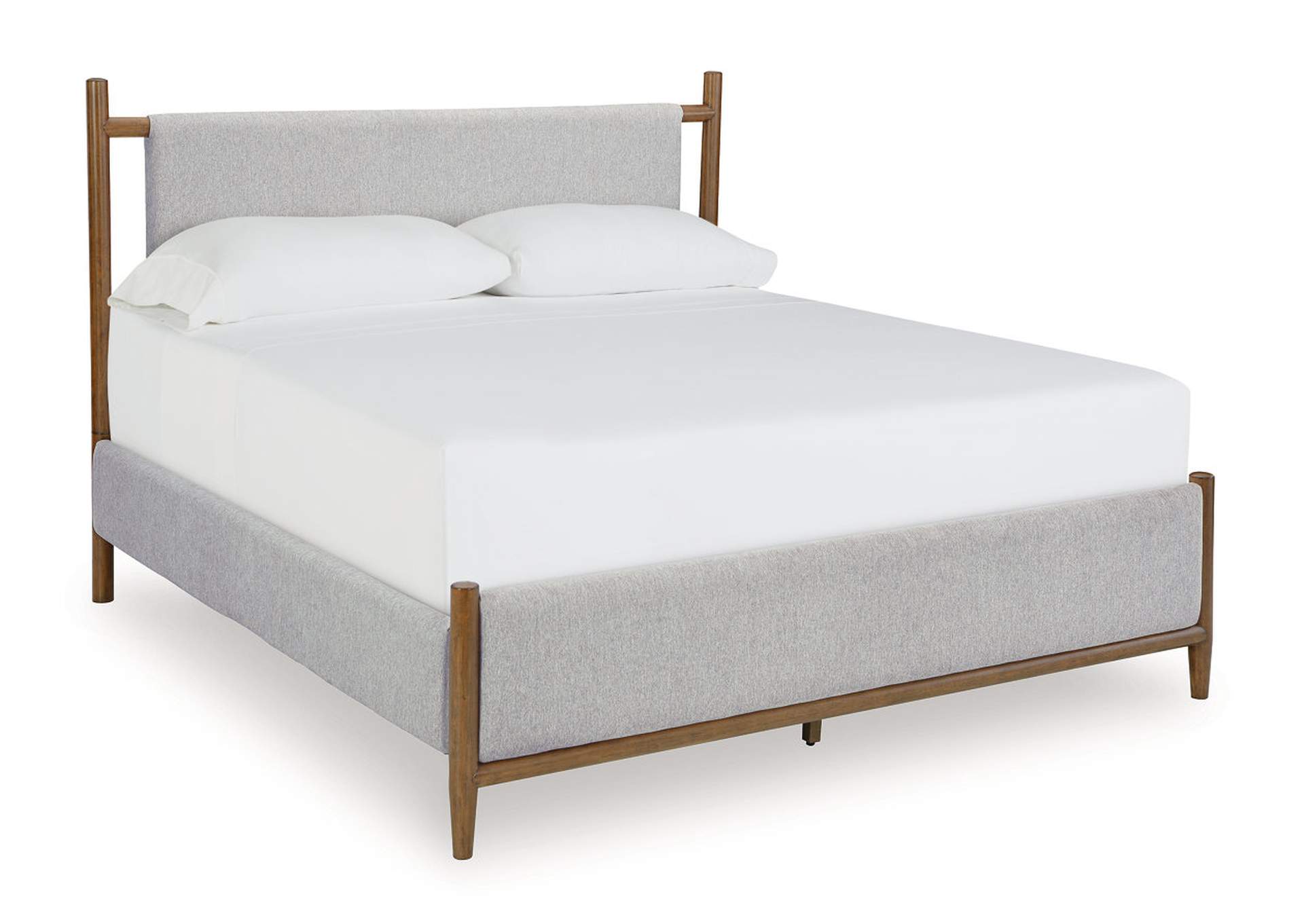 Lyncott California King Upholstered Bed with Mirrored Dresser, Chest and Nightstand image 18