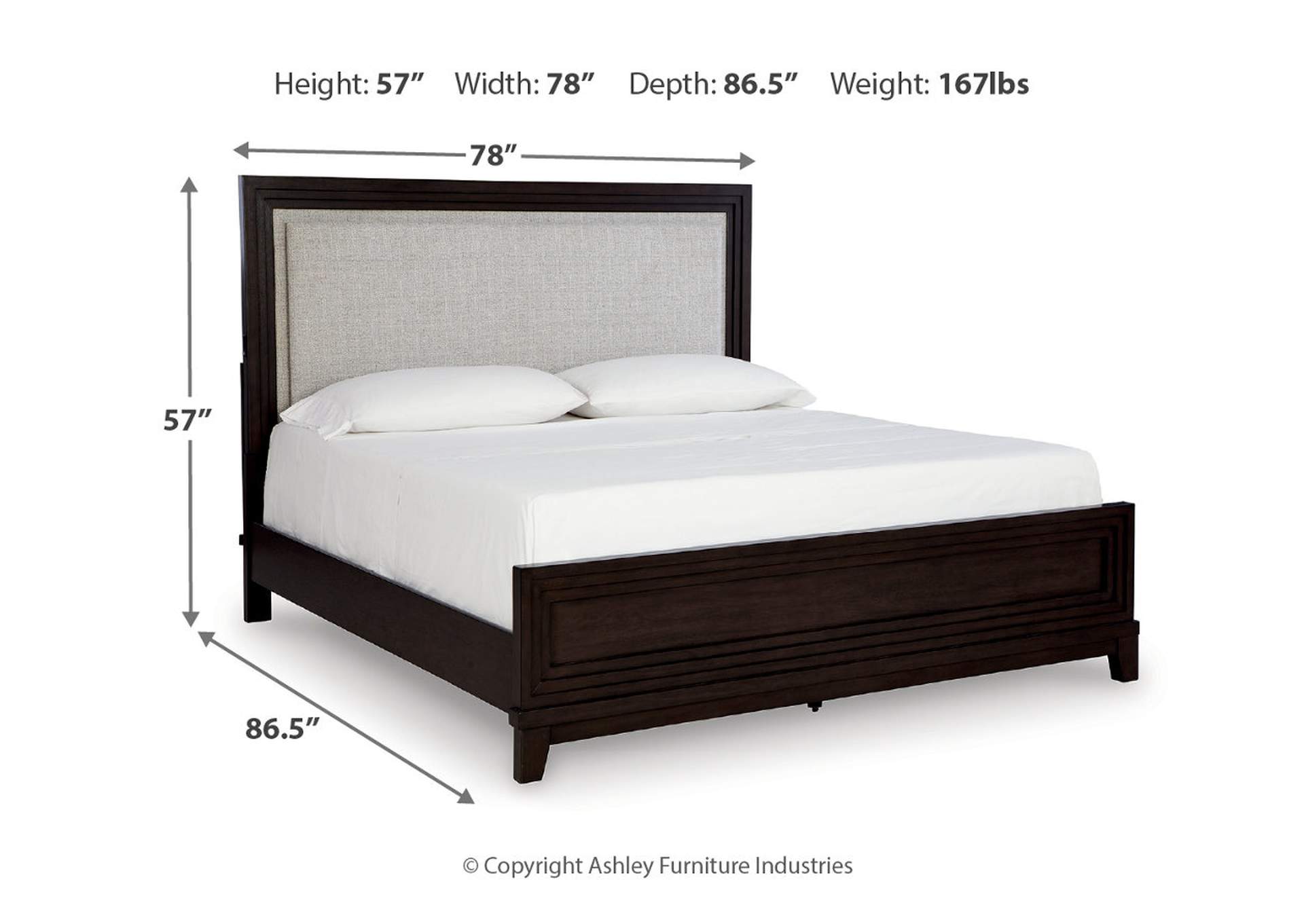 Neymorton King Upholstered Panel Bed image 5