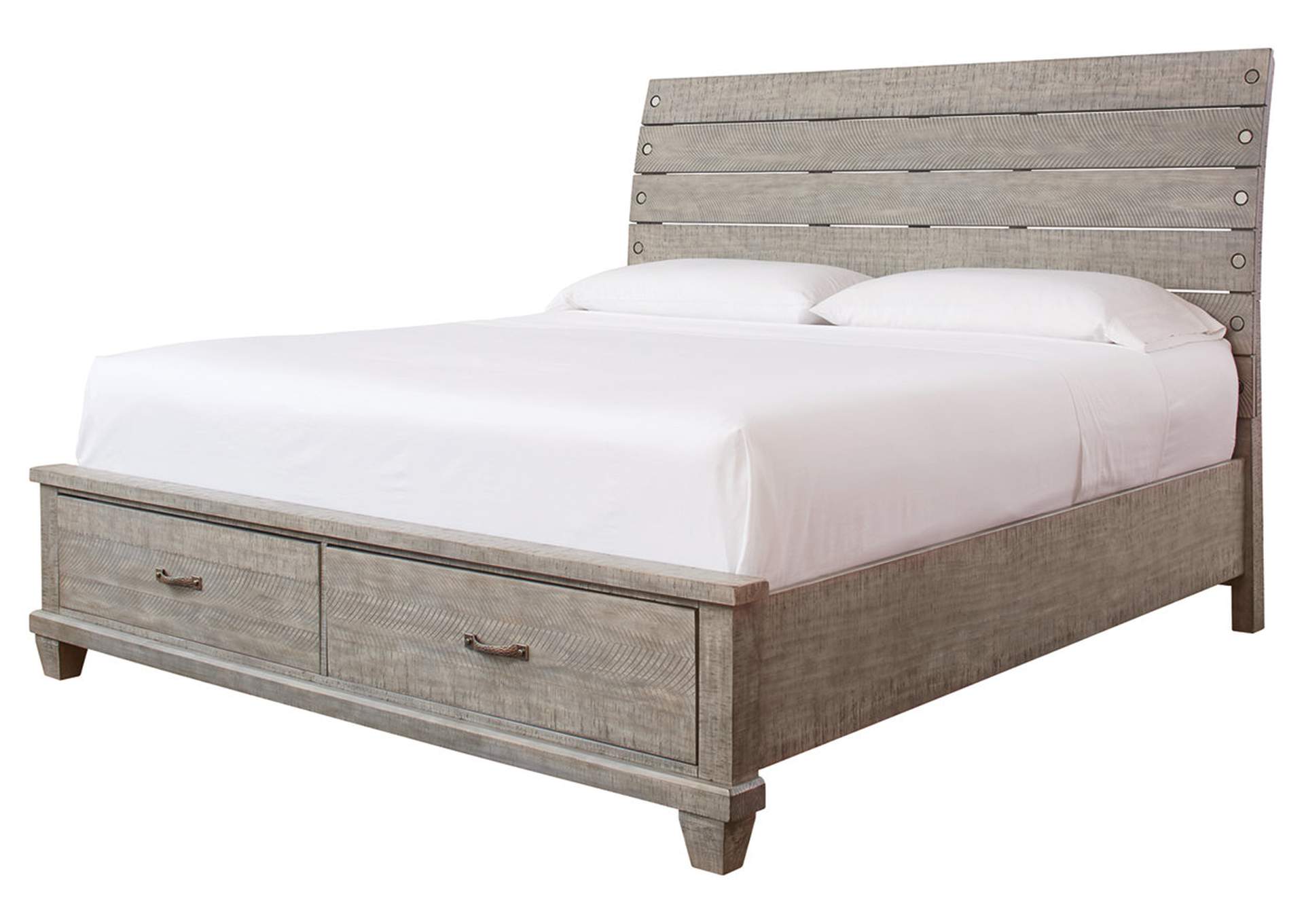Naydell California King Panel Bed with 2 Storage Drawers