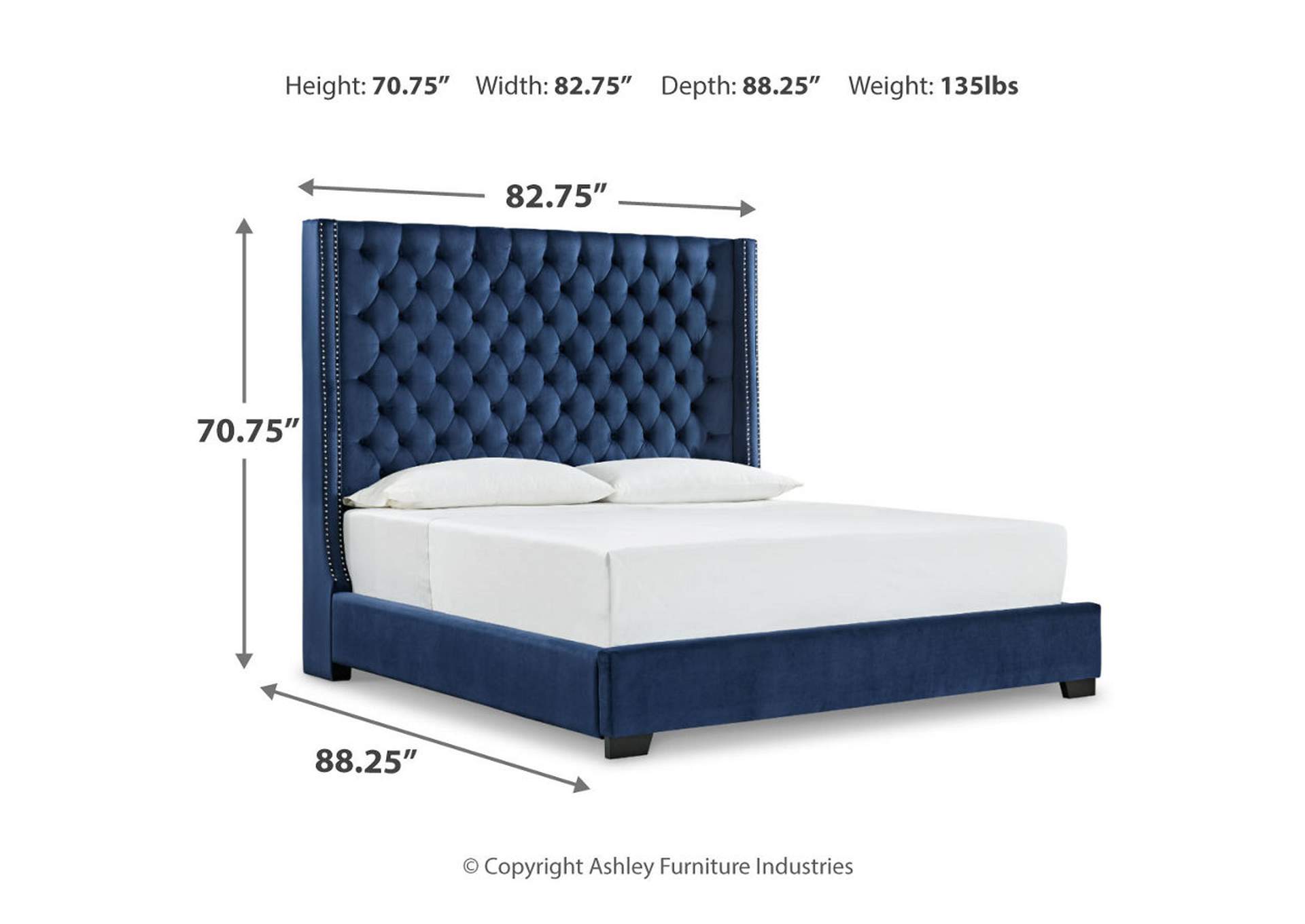 Coralayne King Upholstered Bed on Sale Discount Ashley Coralayne King