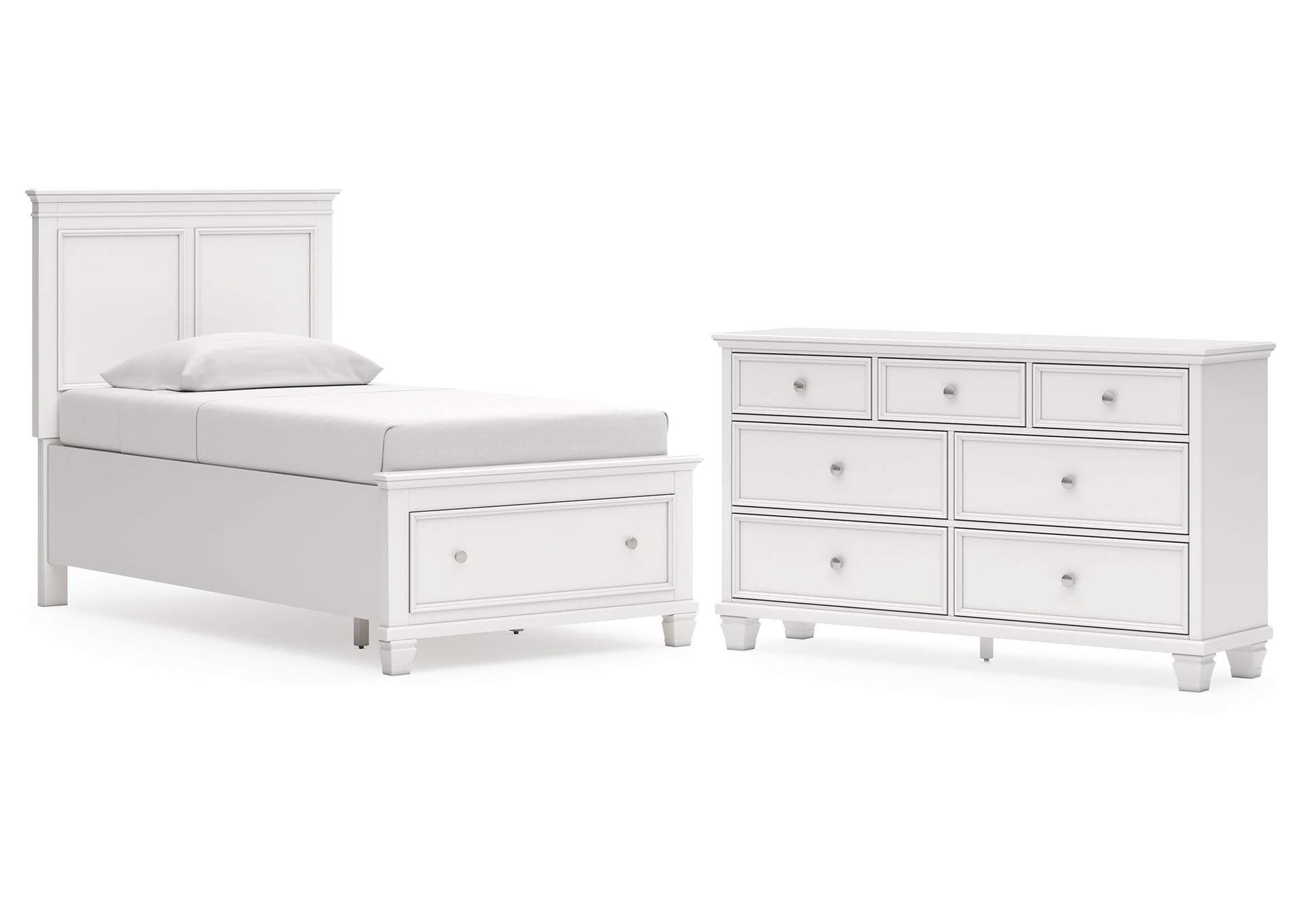 Fortman Twin Panel Storage Bed and Dresser image 1