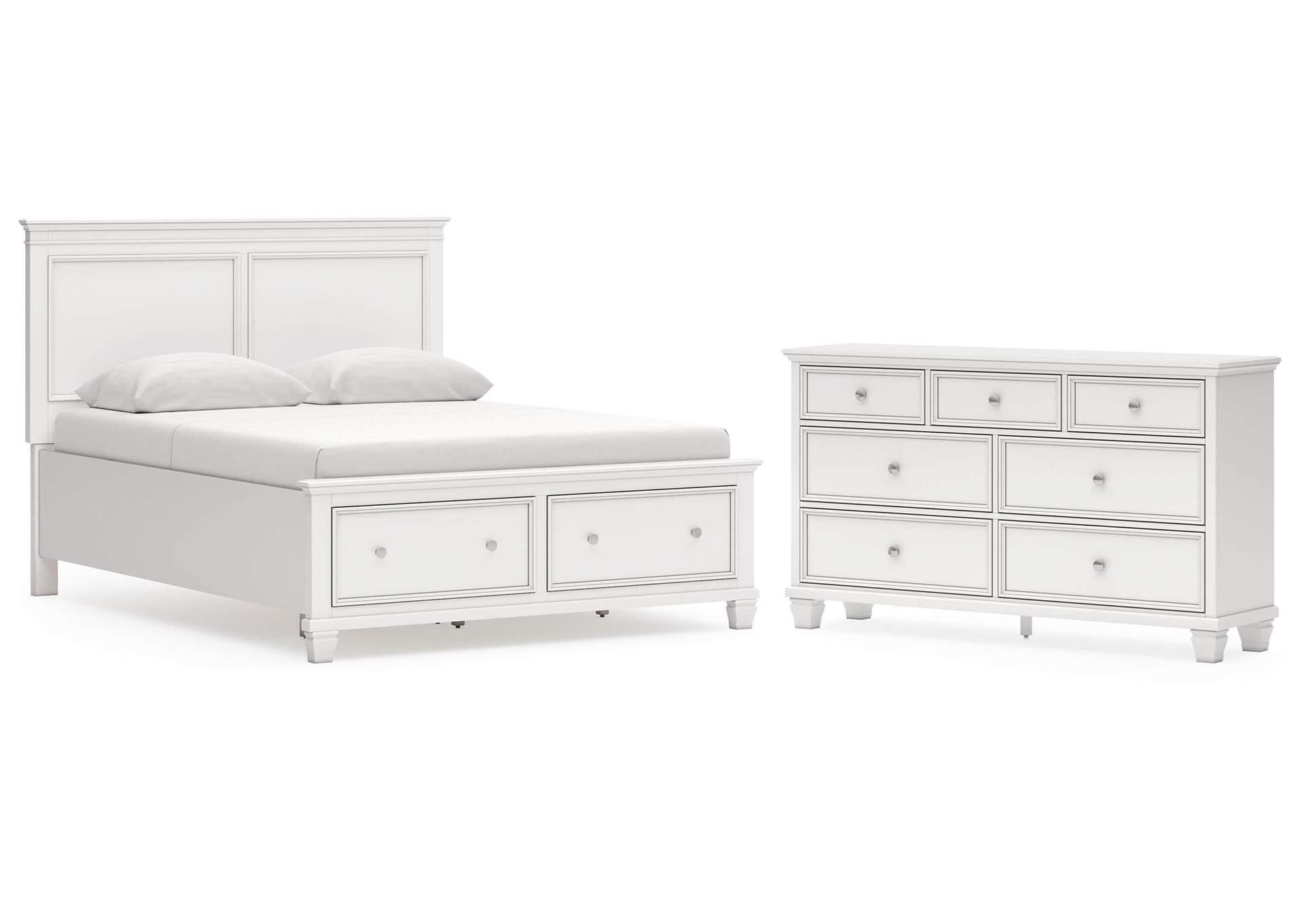 Fortman Queen Panel Storage Bed with Dresser image 1