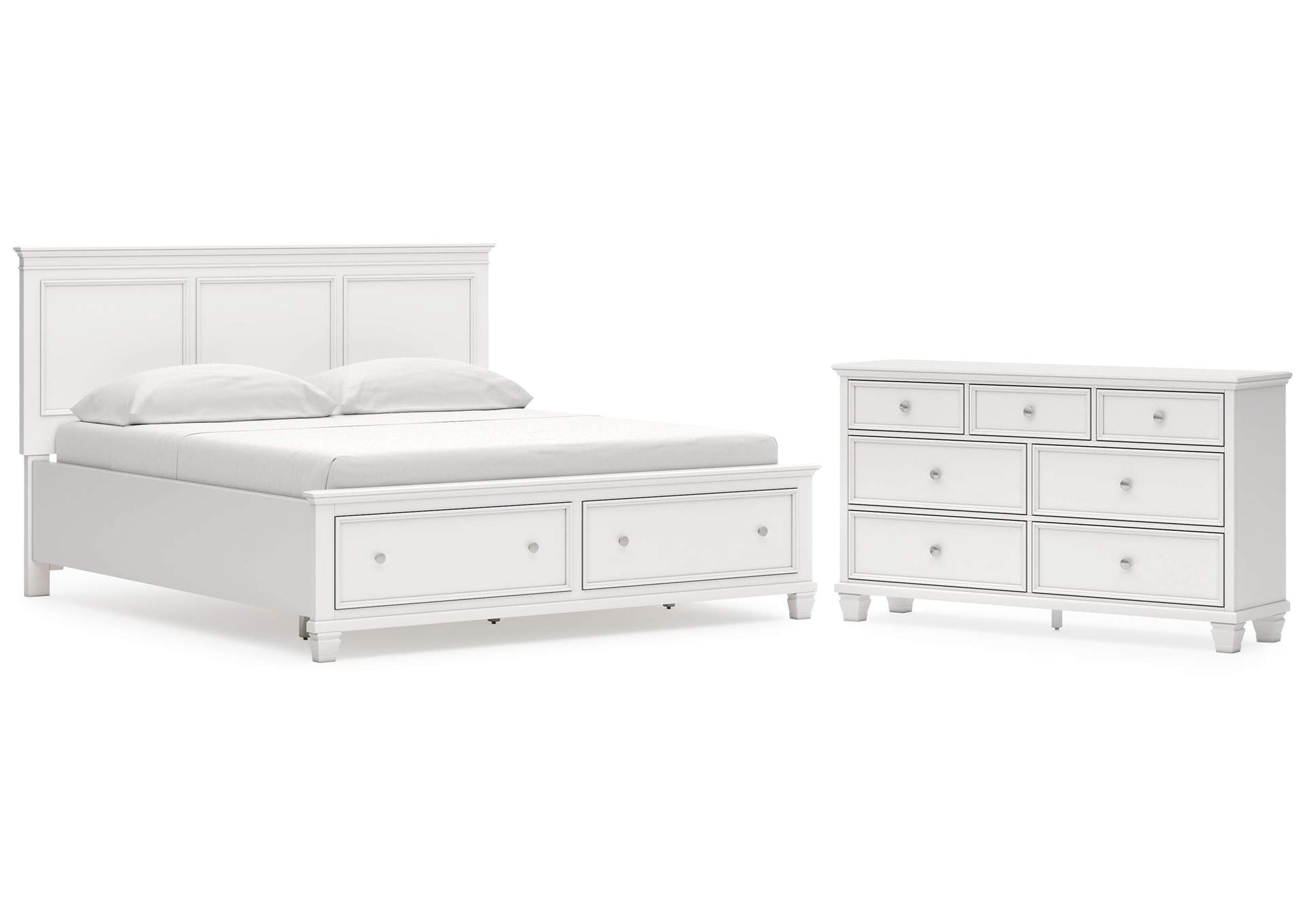 Fortman California King Panel Storage Bed and Dresser image 1