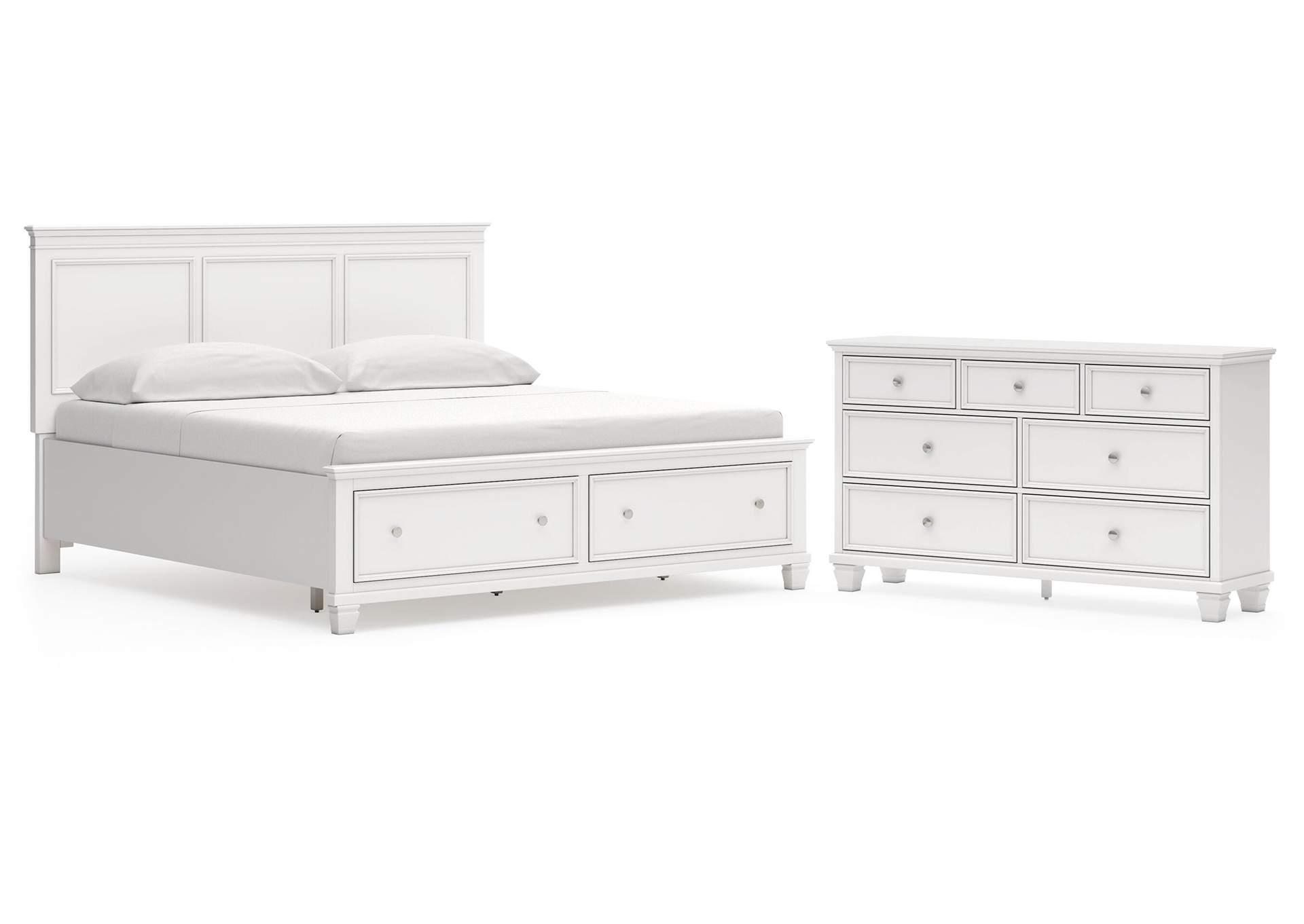 Fortman King Panel Storage Bed with Dresser image 1