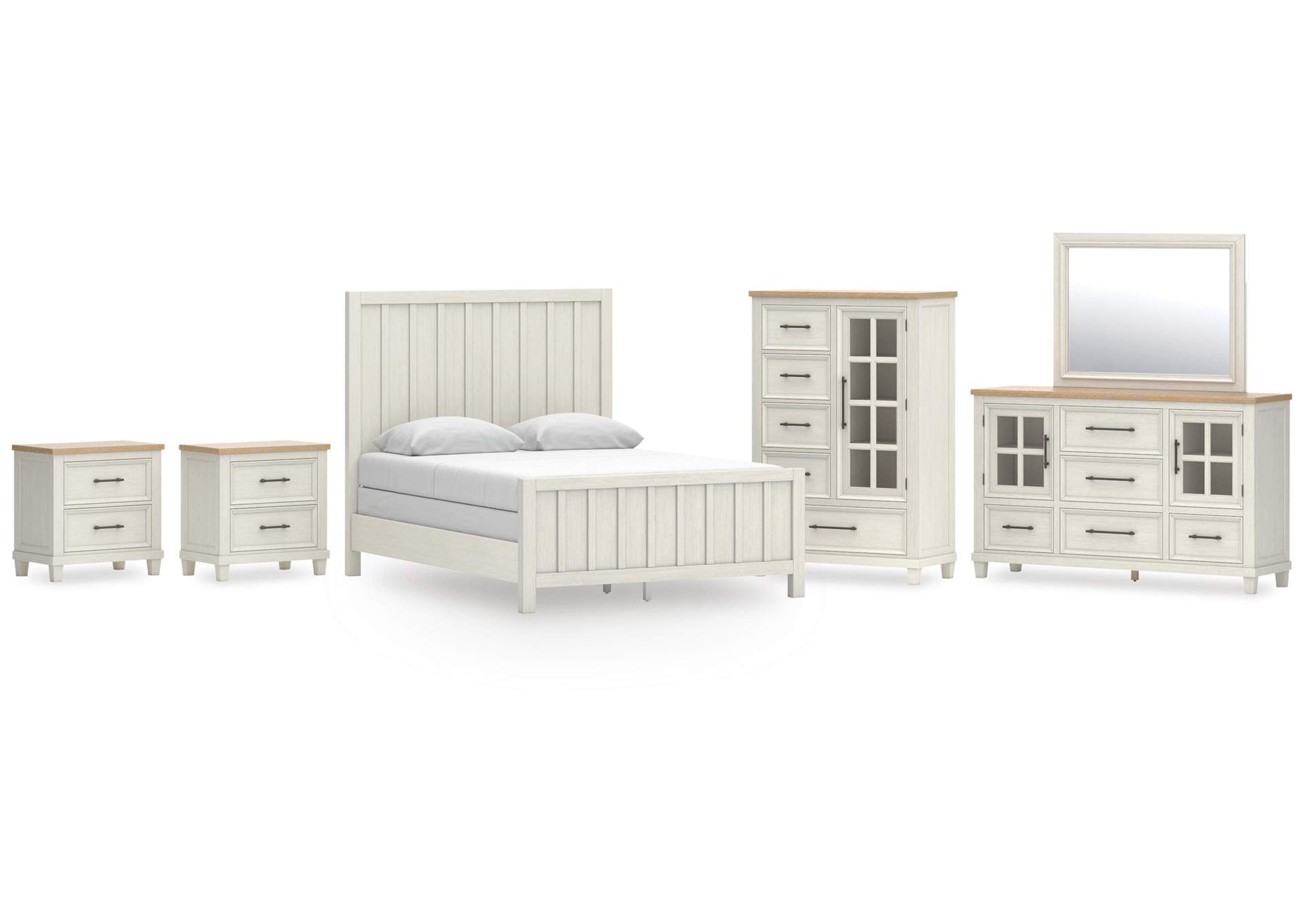 Shaybrock Queen Panel Bed, Dresser, Mirror, Chest and 2 Nightstands image 1