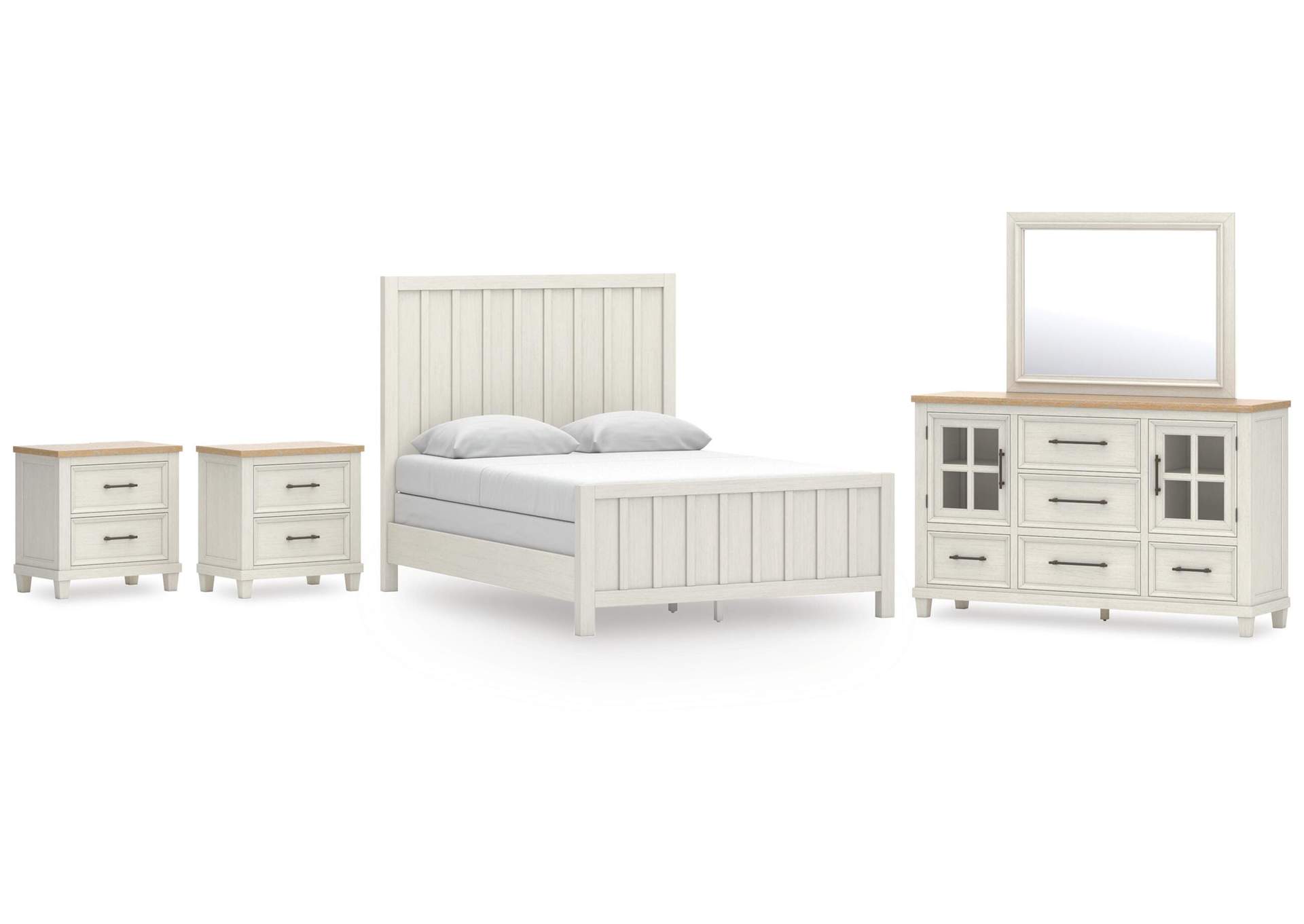 Shaybrock Queen Panel Bed, Dresser, Mirror and 2 Nightstands image 1