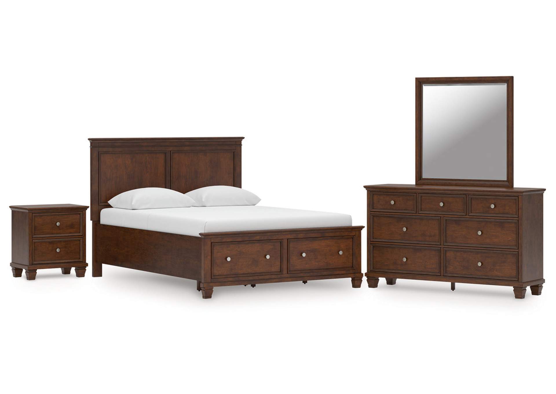 Danabrin Queen Panel Storage Bed, Dresser, Mirror and Nightstand image 1
