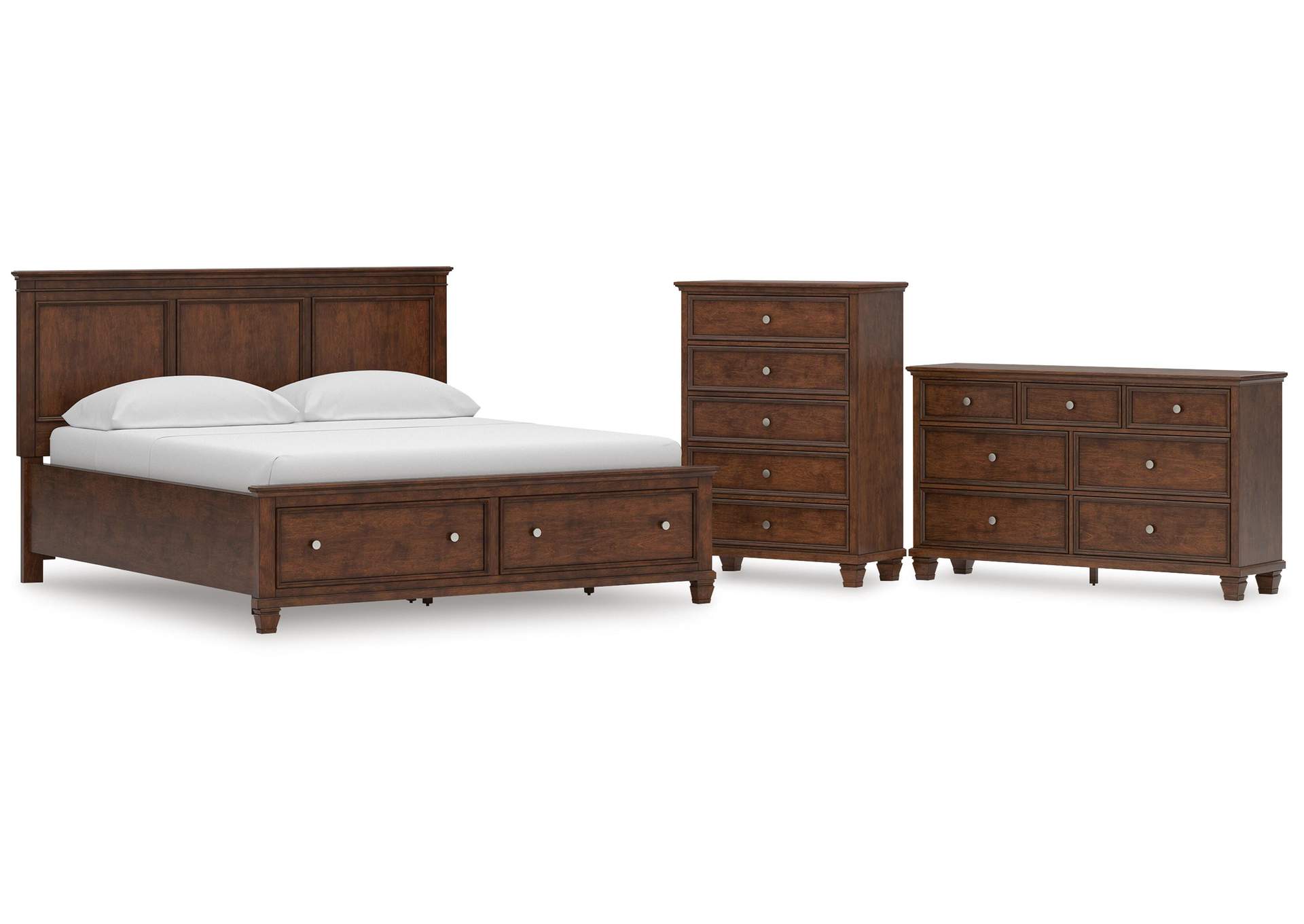 Danabrin California King Panel Storage Bed, Dresser and Chest image 1
