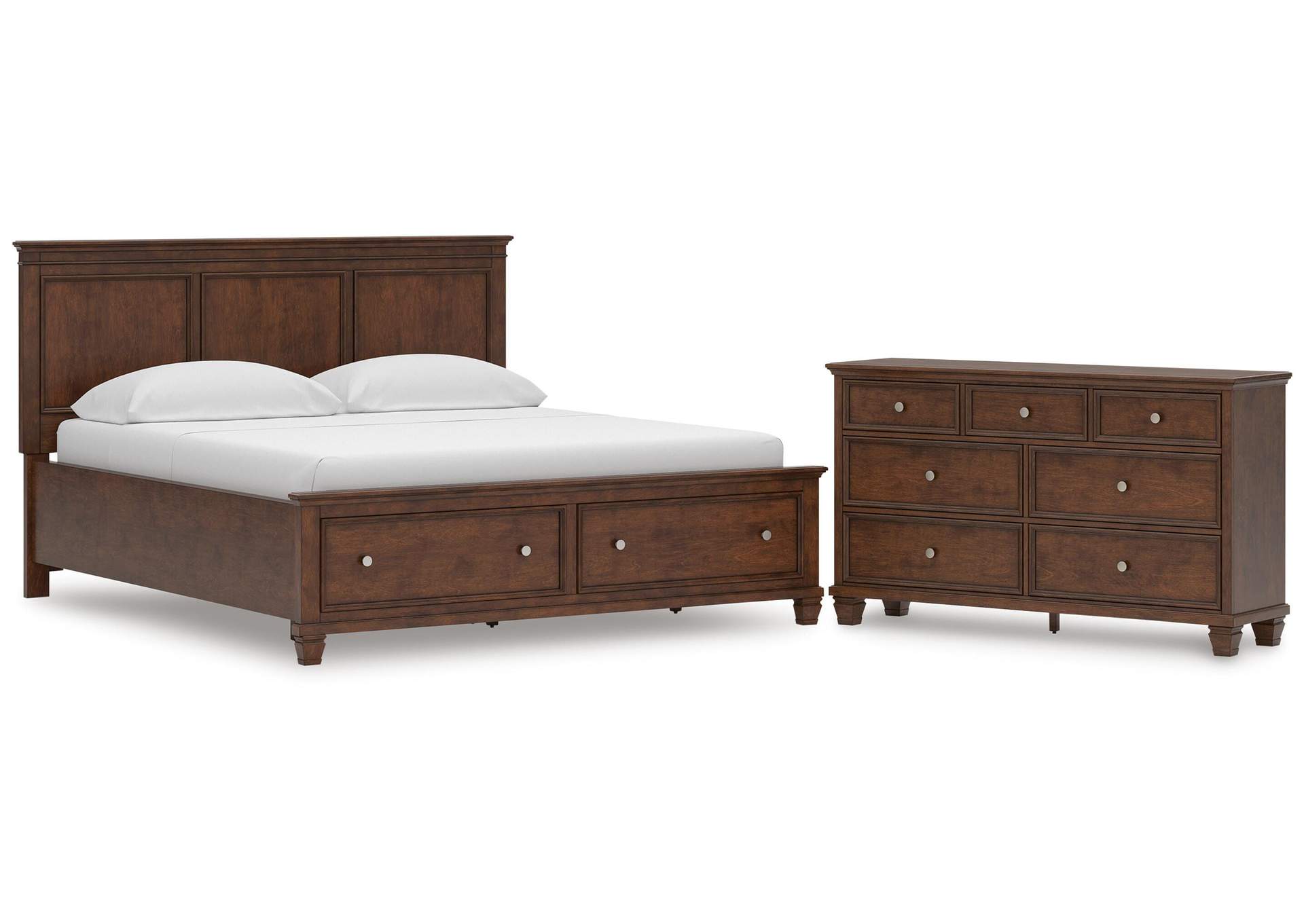 Danabrin California King Panel Storage Bed and Dresser image 1