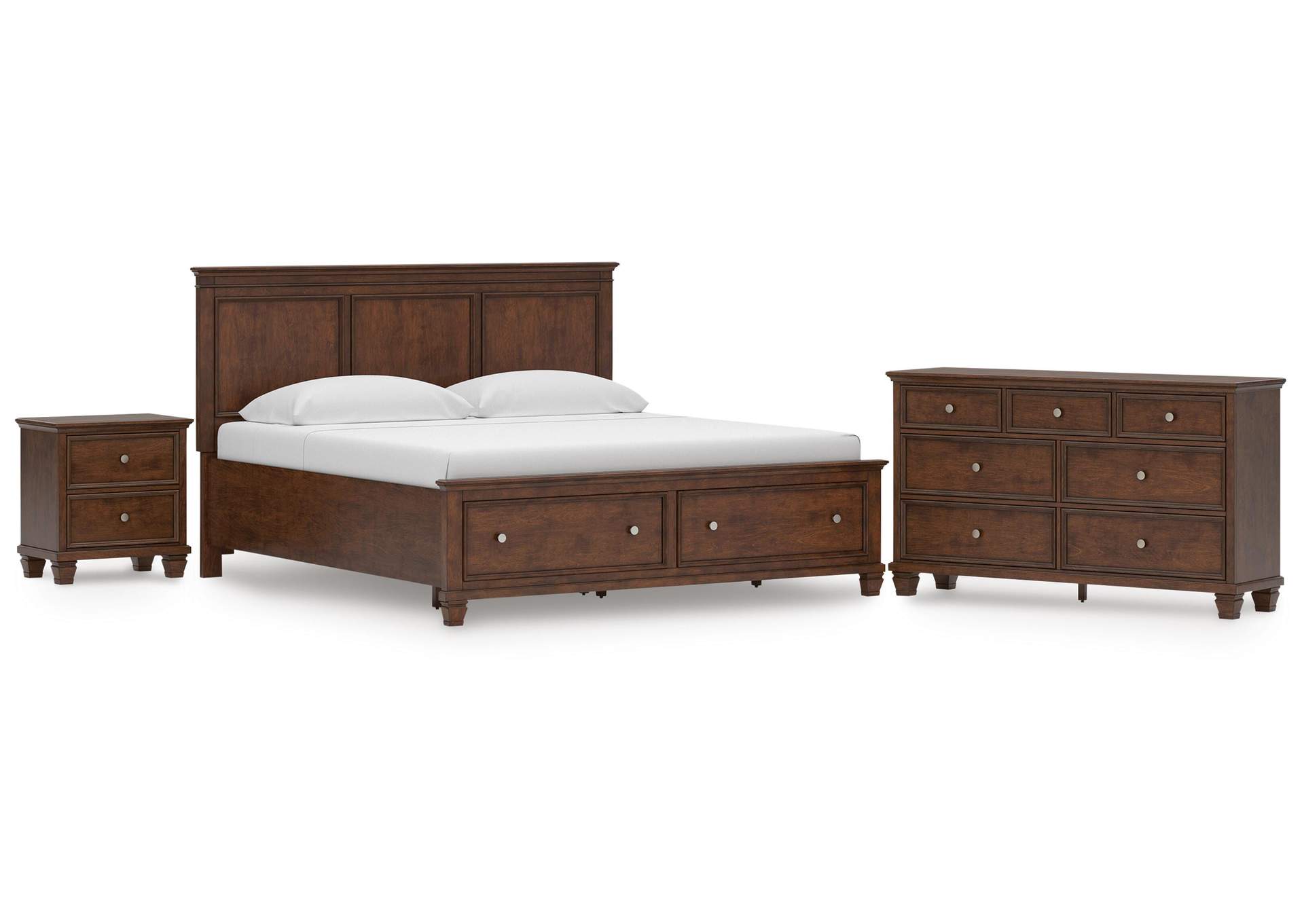 Danabrin King Panel Storage Bed, Dresser and Nightstand image 1
