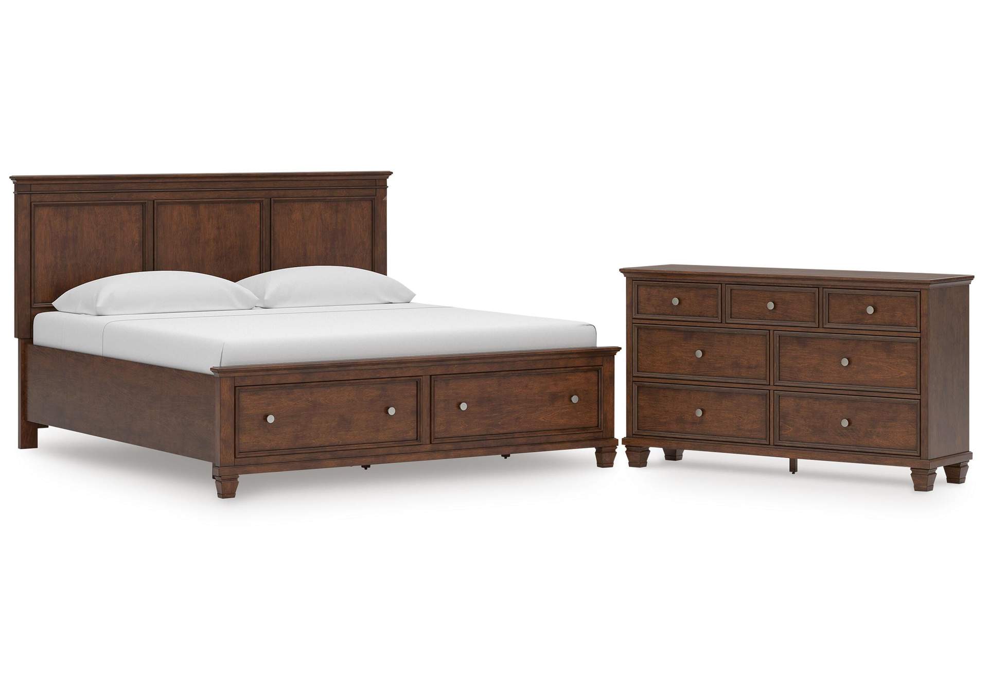 Danabrin King Panel Storage Bed and Dresser image 1