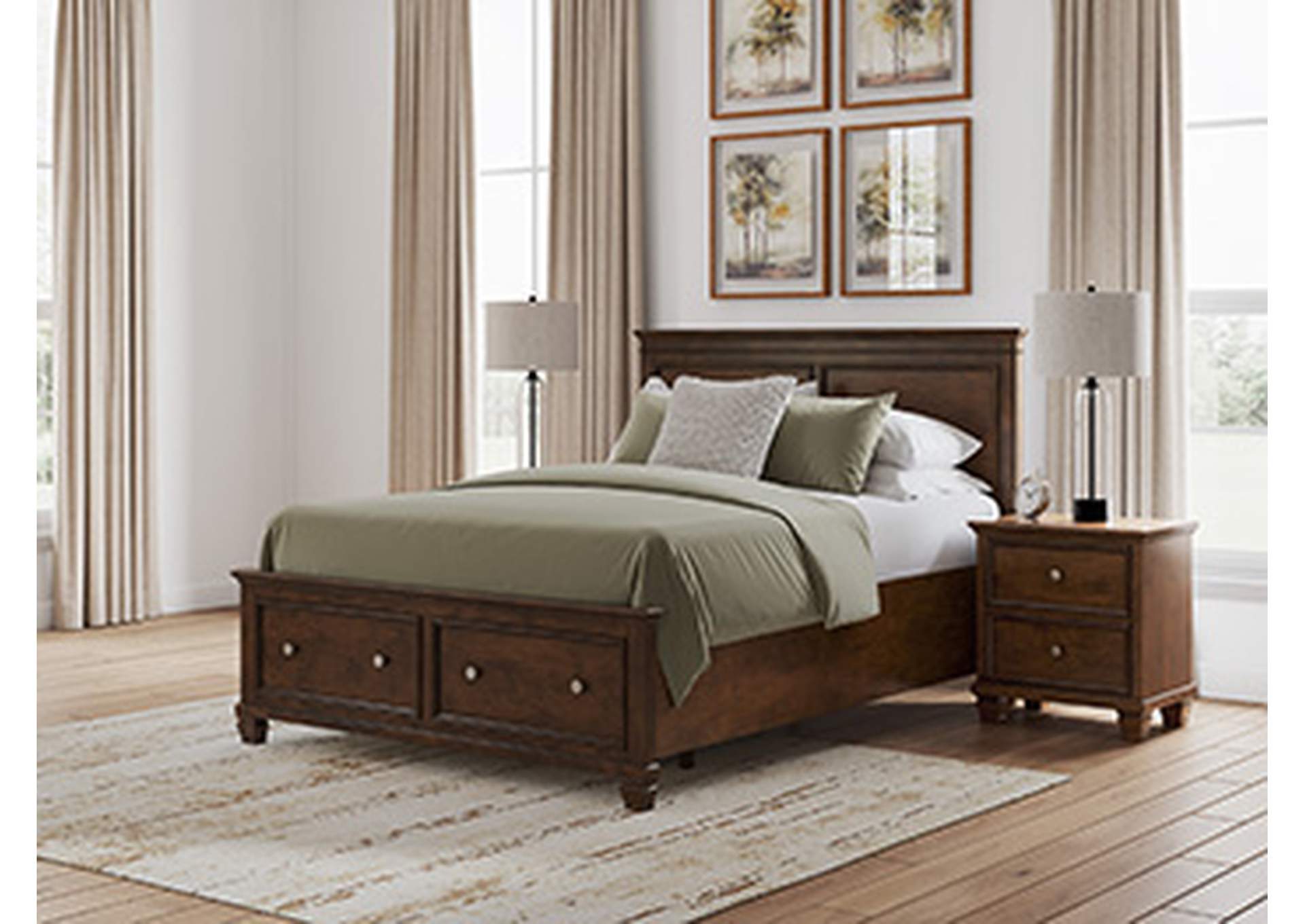Danabrin Queen Panel Storage Bed image 1