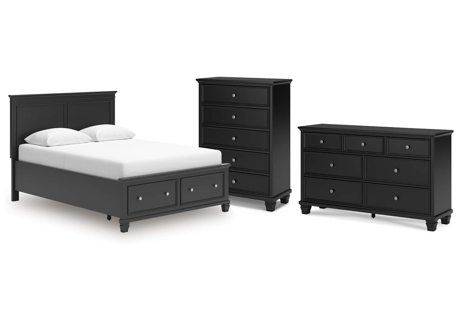 Lanolee Queen Panel Storage Bed, Dresser and Chest image 1