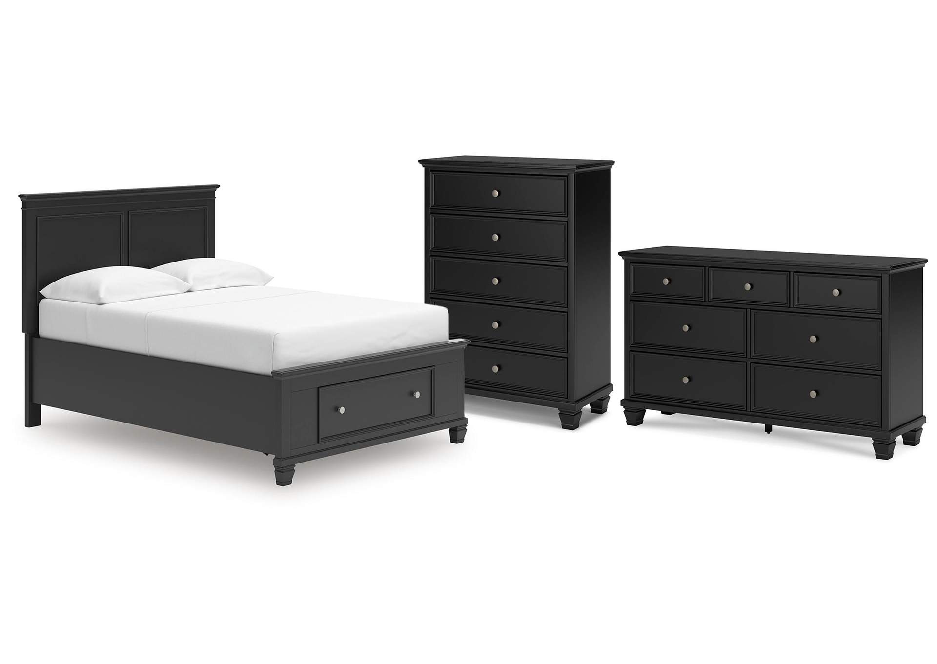 Lanolee Full Panel Storage Bed, Dresser and Chest image 1