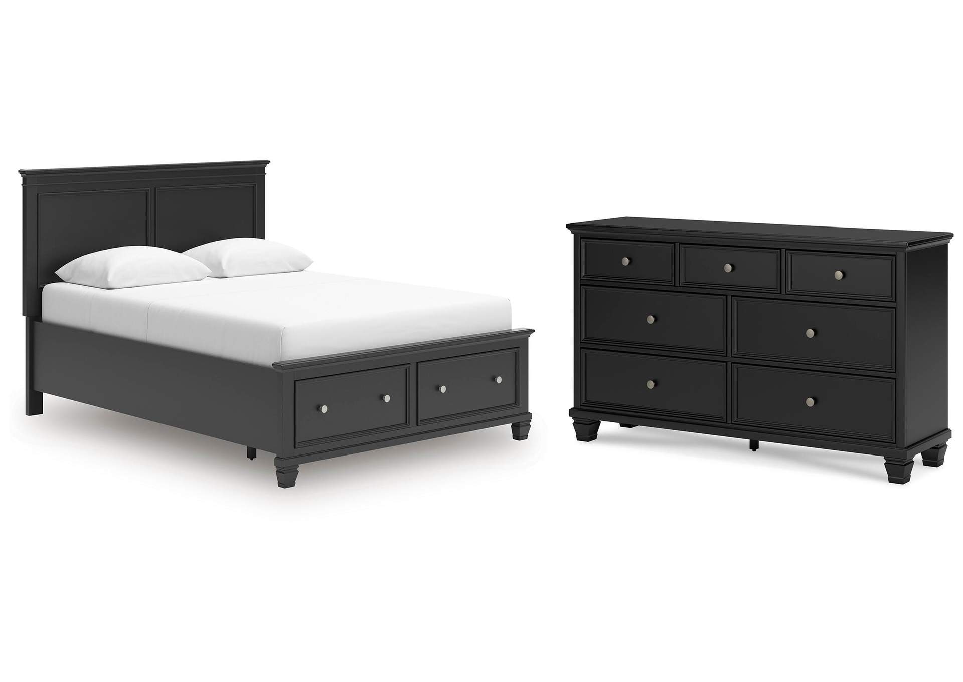 Lanolee Queen Panel Storage Bed and Dresser image 1