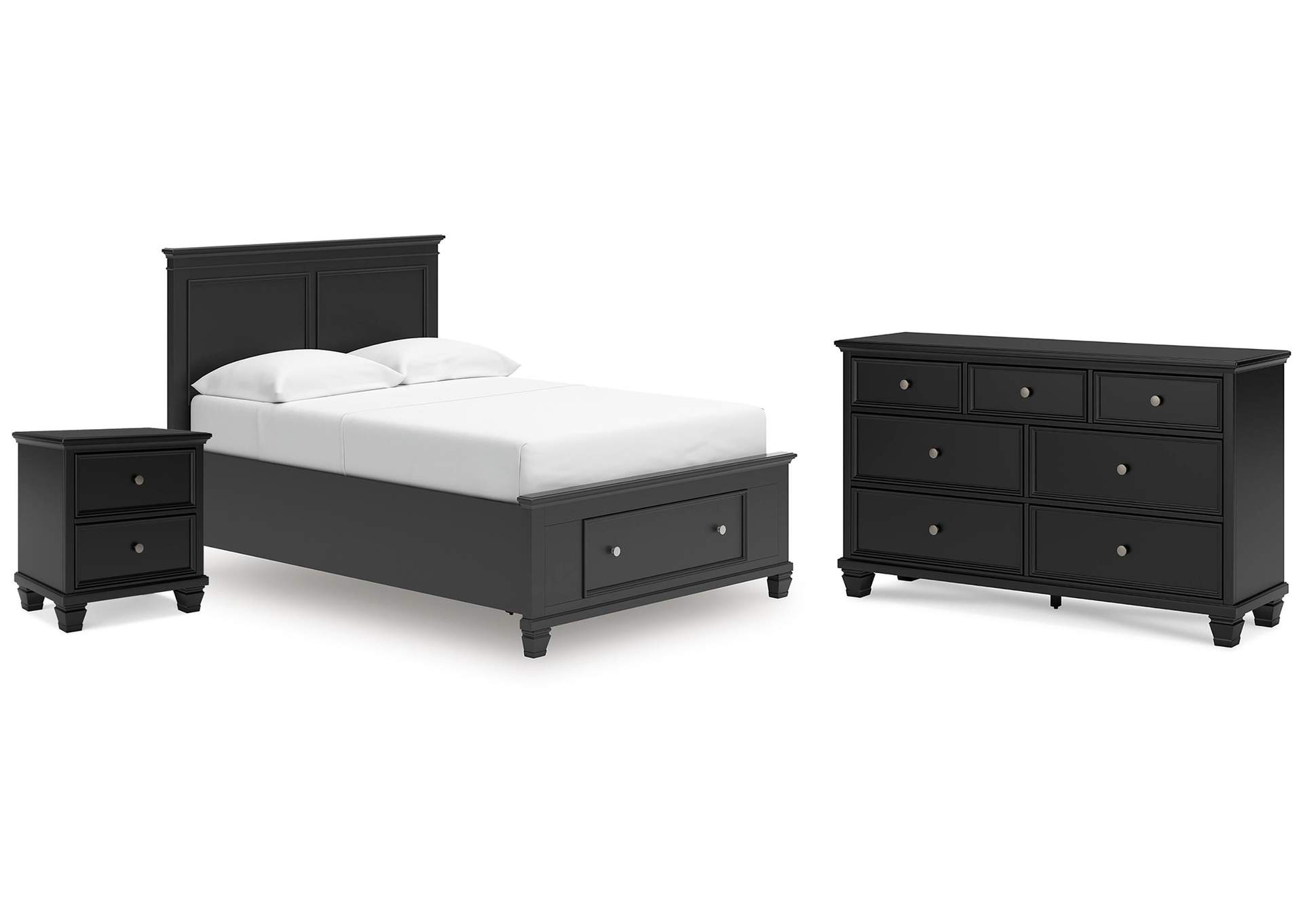 Lanolee Full Panel Storage Bed, Dresser and Nightstand image 1