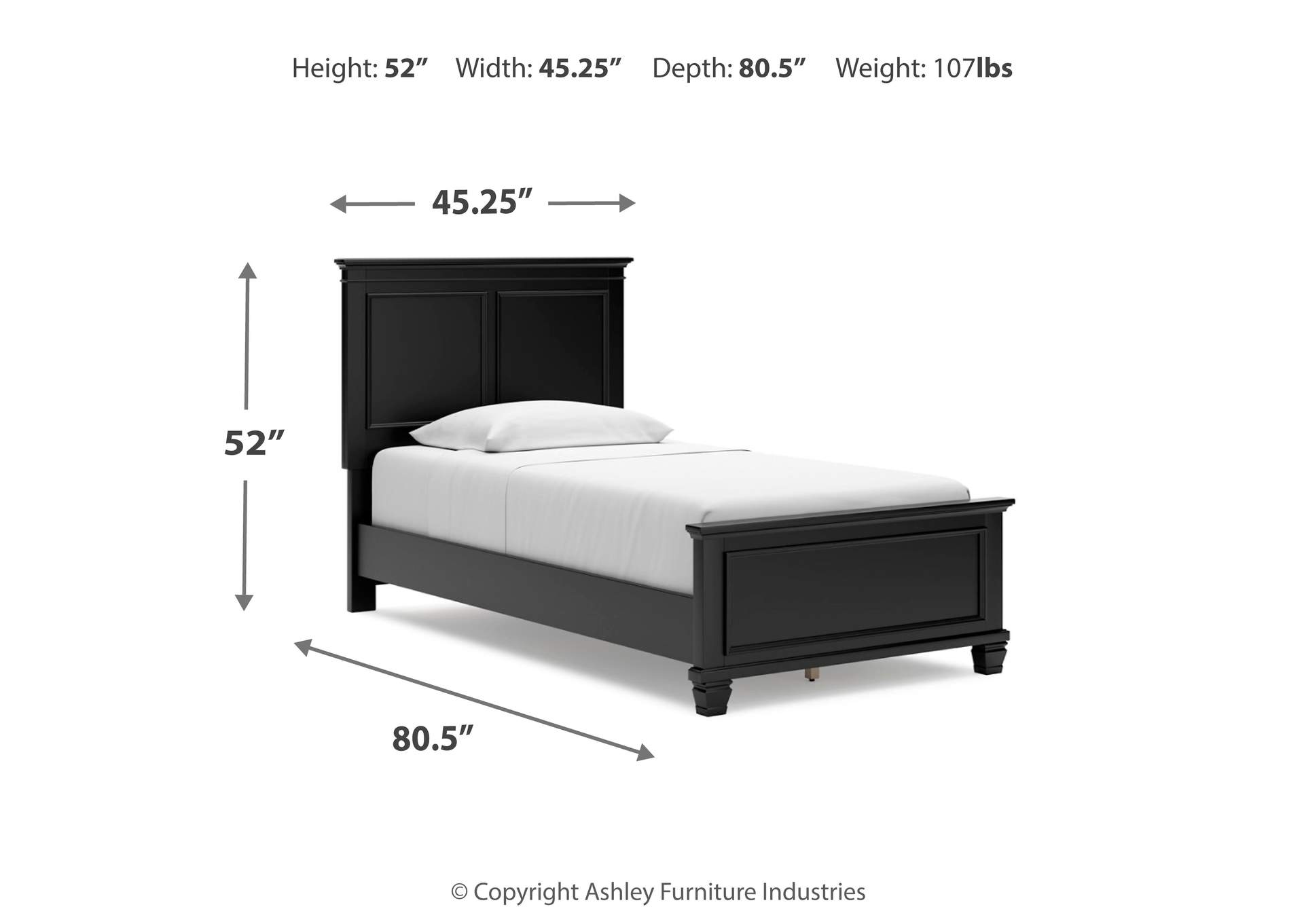 Lanolee Twin Panel Bed image 10