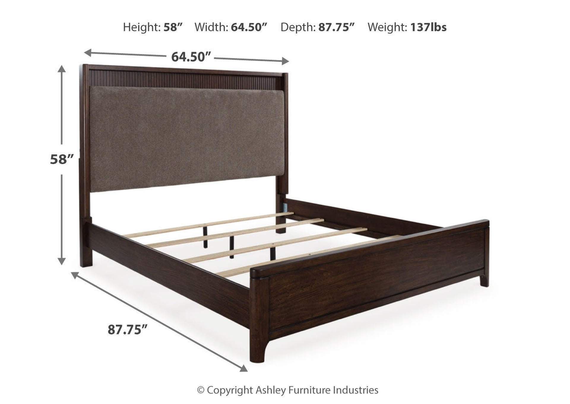 Korestone Queen Upholstered Panel Bed image 5