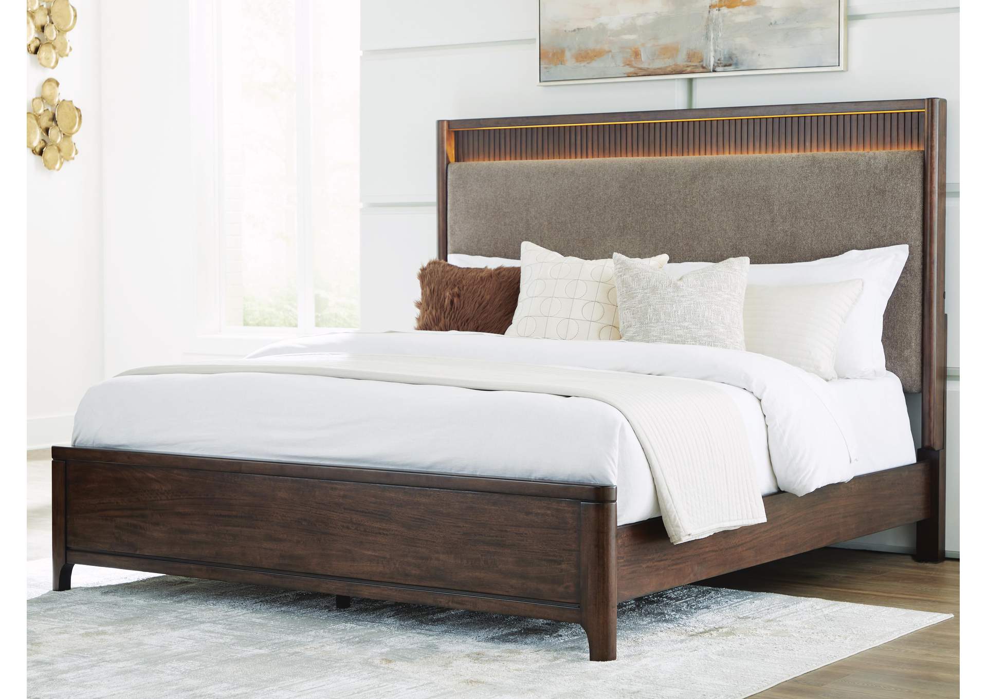 Korestone California King Upholstered Panel Bed image 13