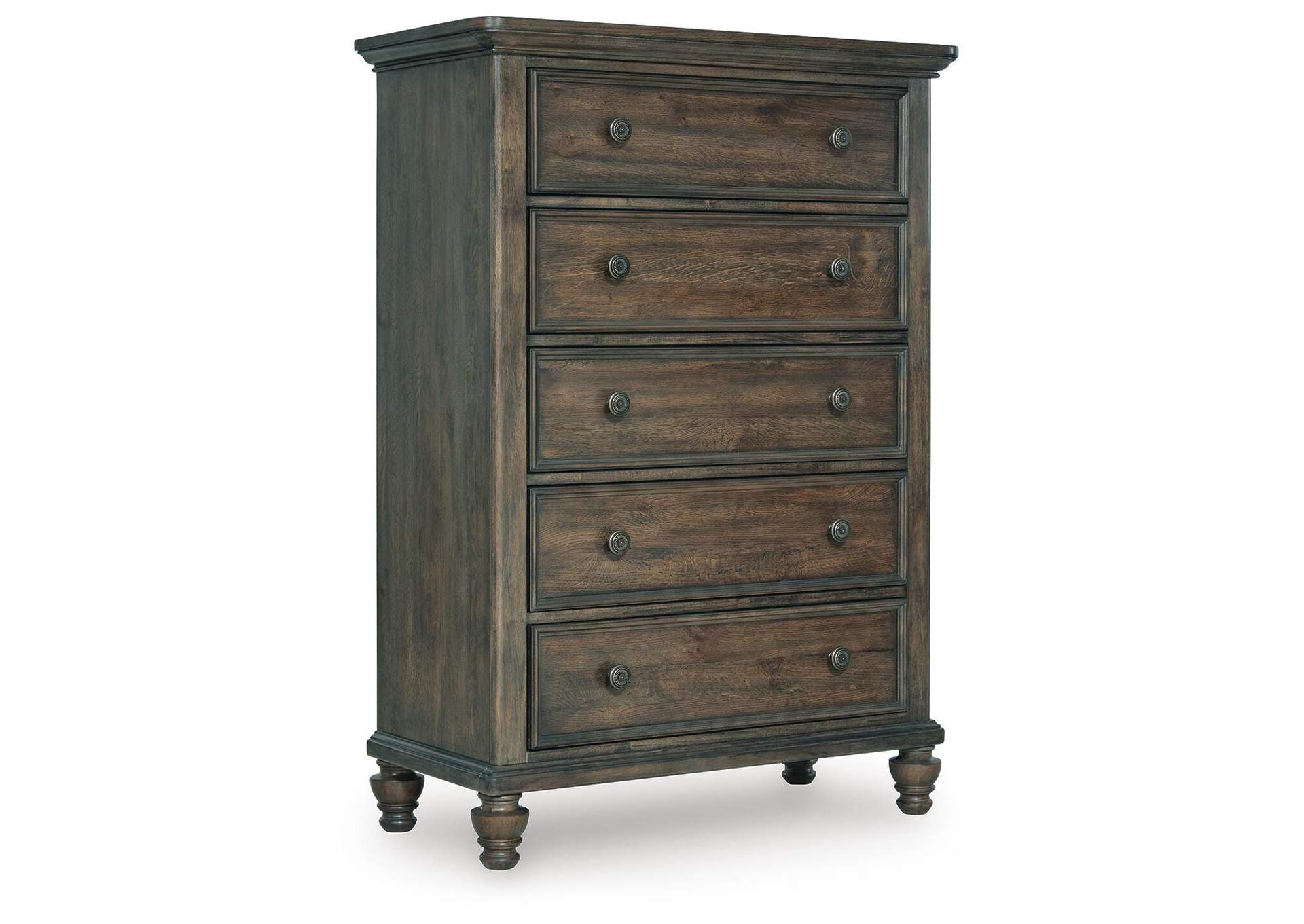 Veramond Queen Upholstered Panel Bed with Mirrored Dresser, Chest and Nightstand image 23