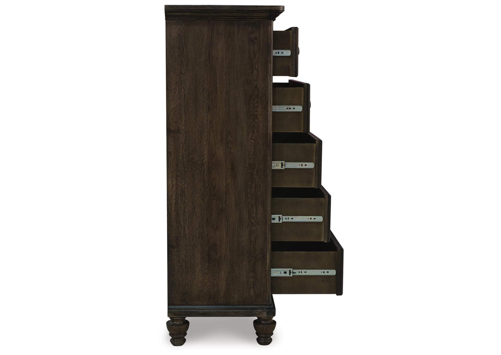 Veramond California King Upholstered Panel Bed with Mirrored Dresser and Chest image 7