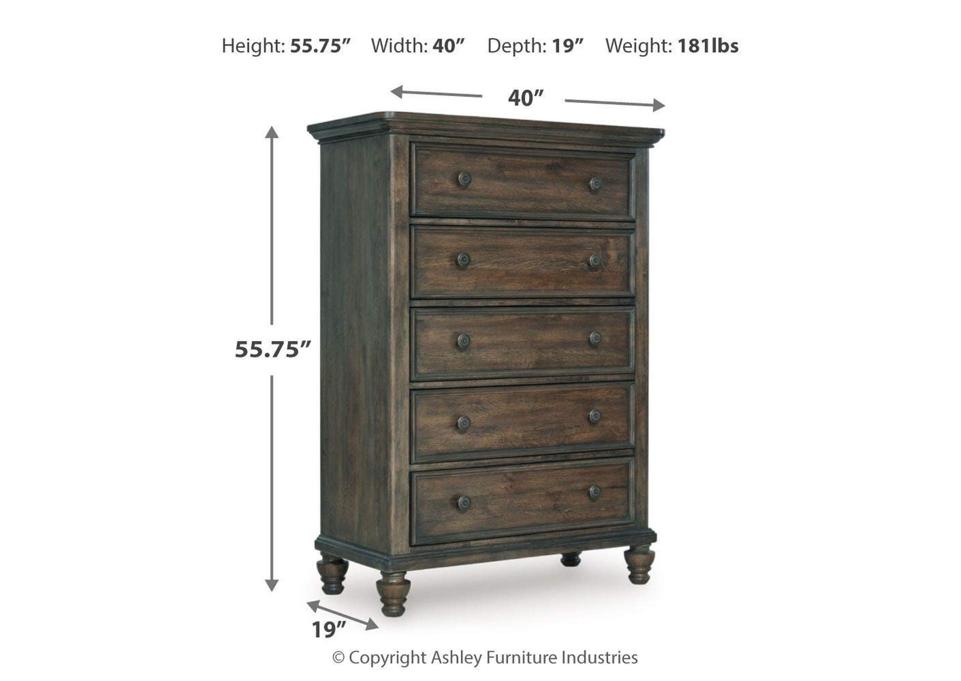 Veramond Queen Upholstered Panel Bed with Mirrored Dresser, Chest and Nightstand image 20