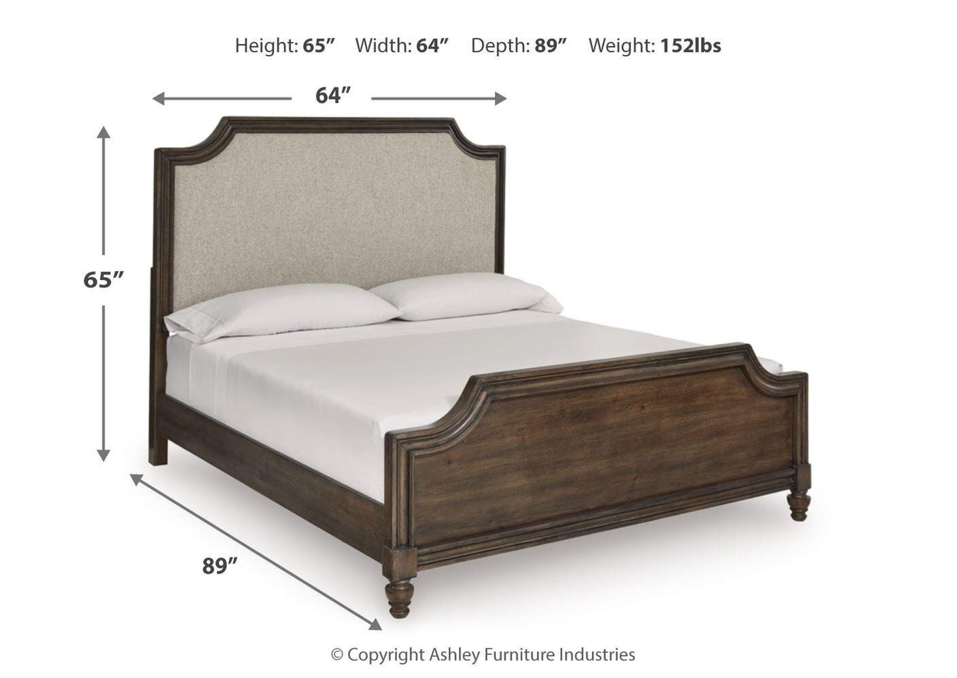 Veramond Queen Upholstered Panel Bed image 7