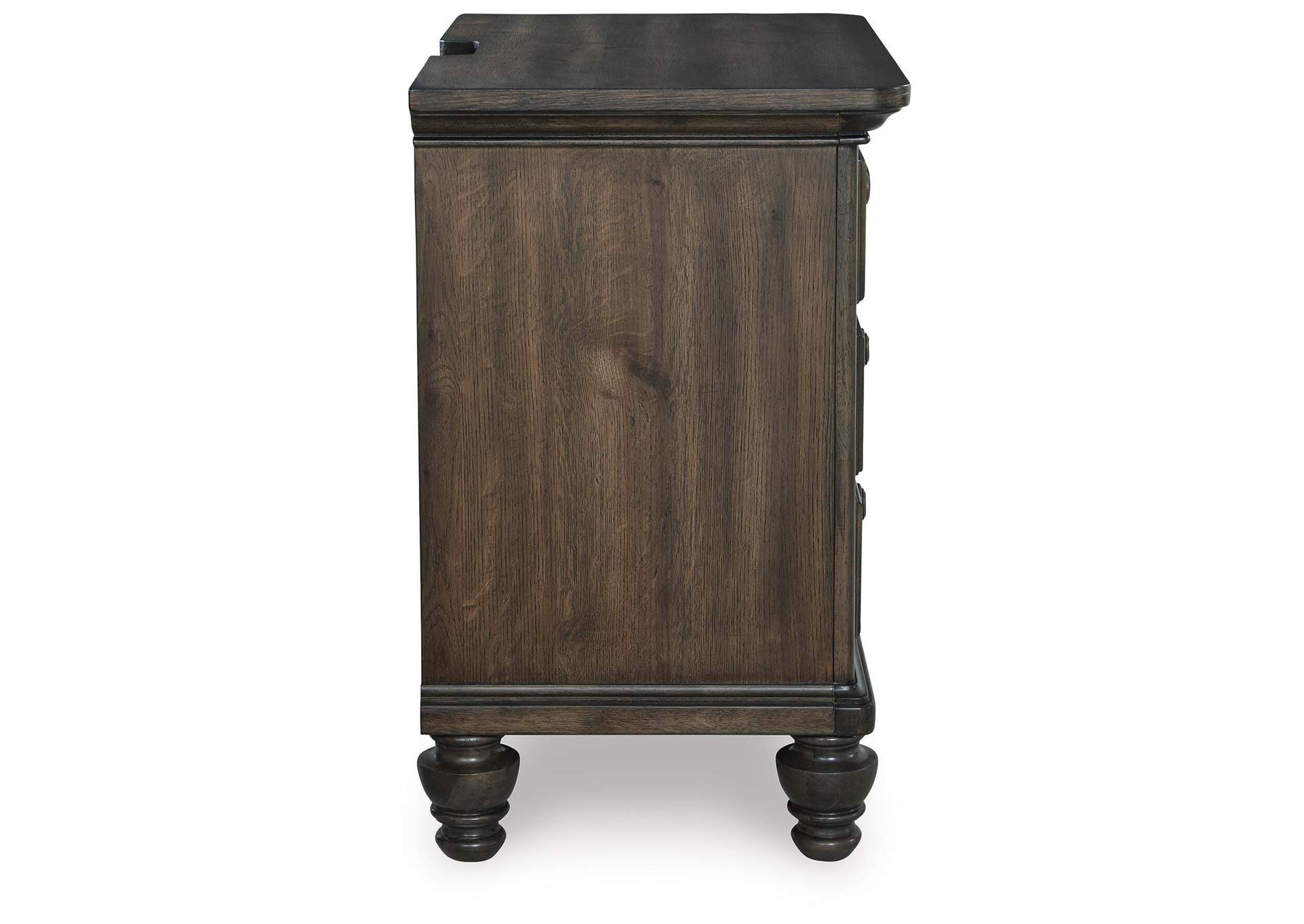 Veramond King Upholstered Panel Bed with Mirrored Dresser and Nightstand image 11