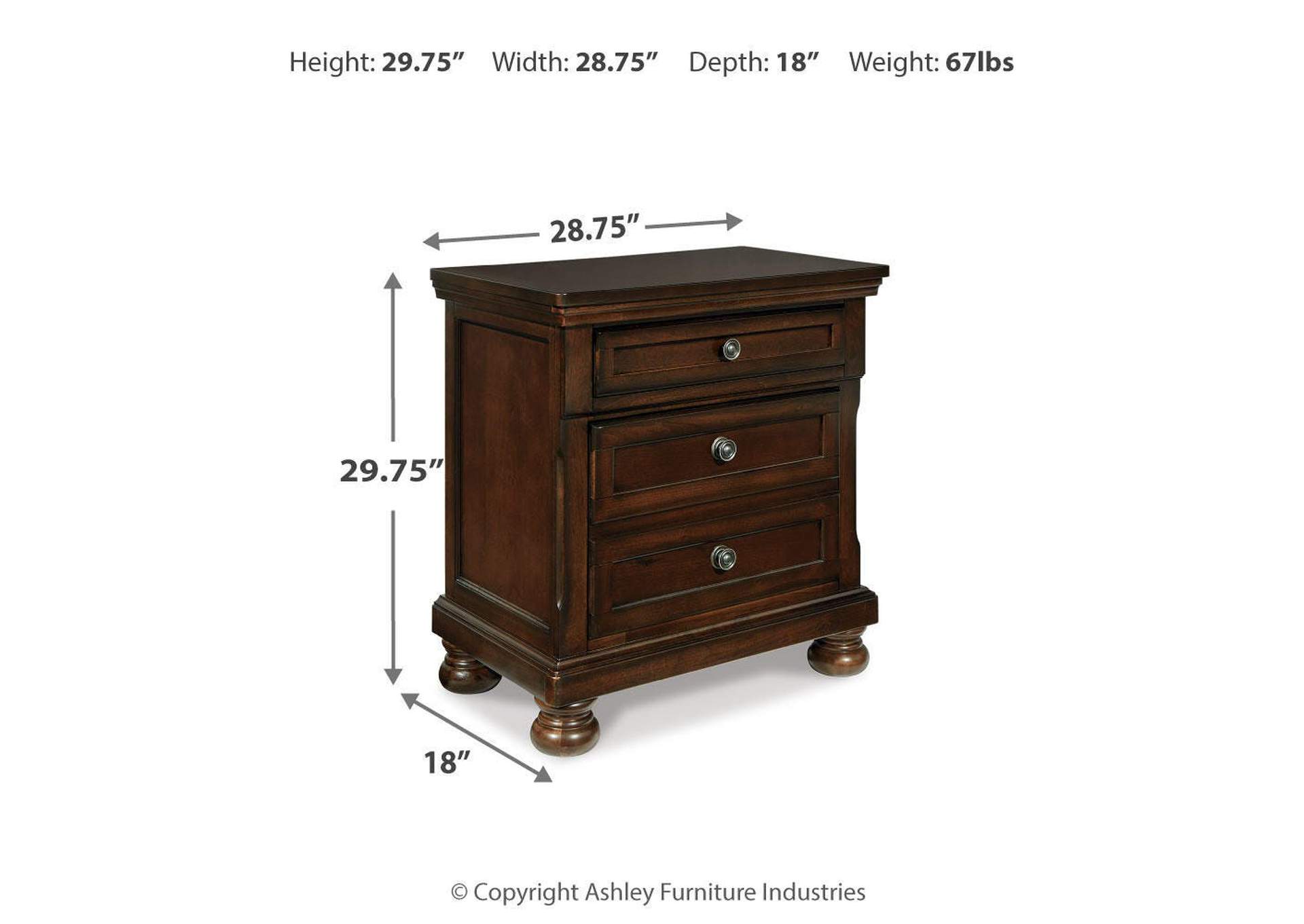 Porter California King Panel Bed with Mirrored Dresser, Chest and 2 Nightstands image 8