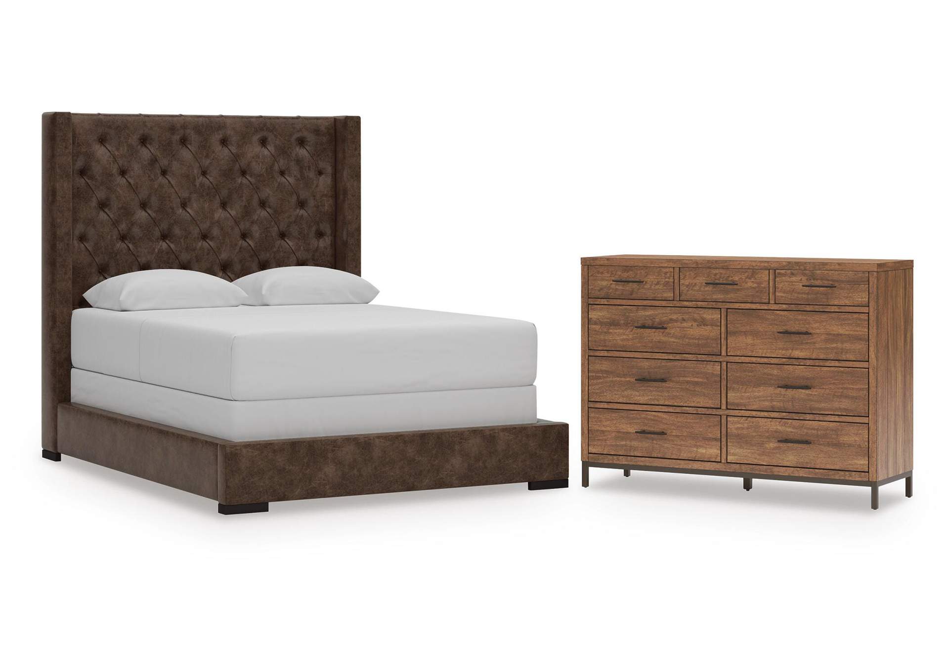Steenlage Queen Upholstered Bed with Dresser image 1