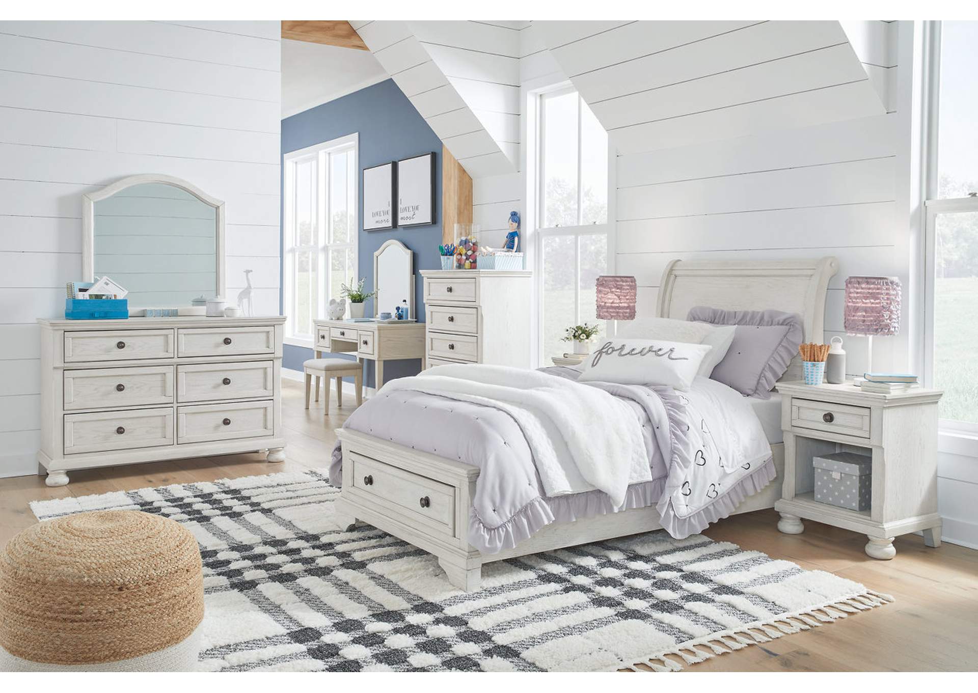 Robbinsdale Twin Sleigh Storage Bed image 9