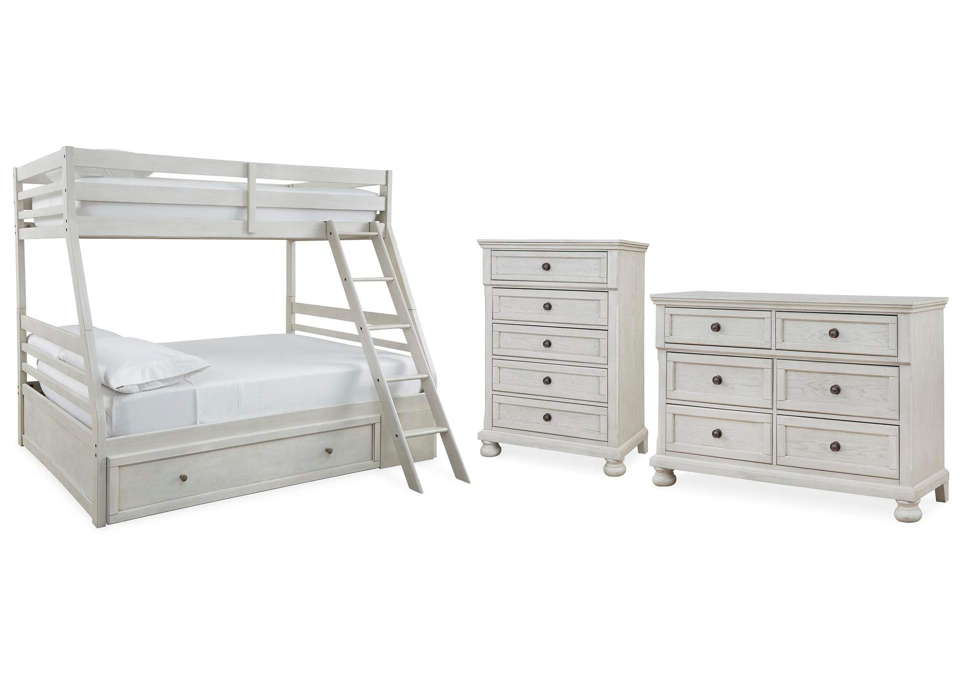 Robbinsdale Twin over Full Bunk Bed, Dresser and Chest image 1