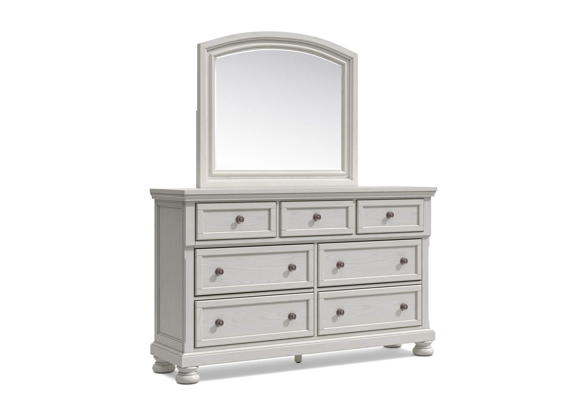 Robbinsdale California King Sleigh Bed with Storage with Mirrored Dresser image 8