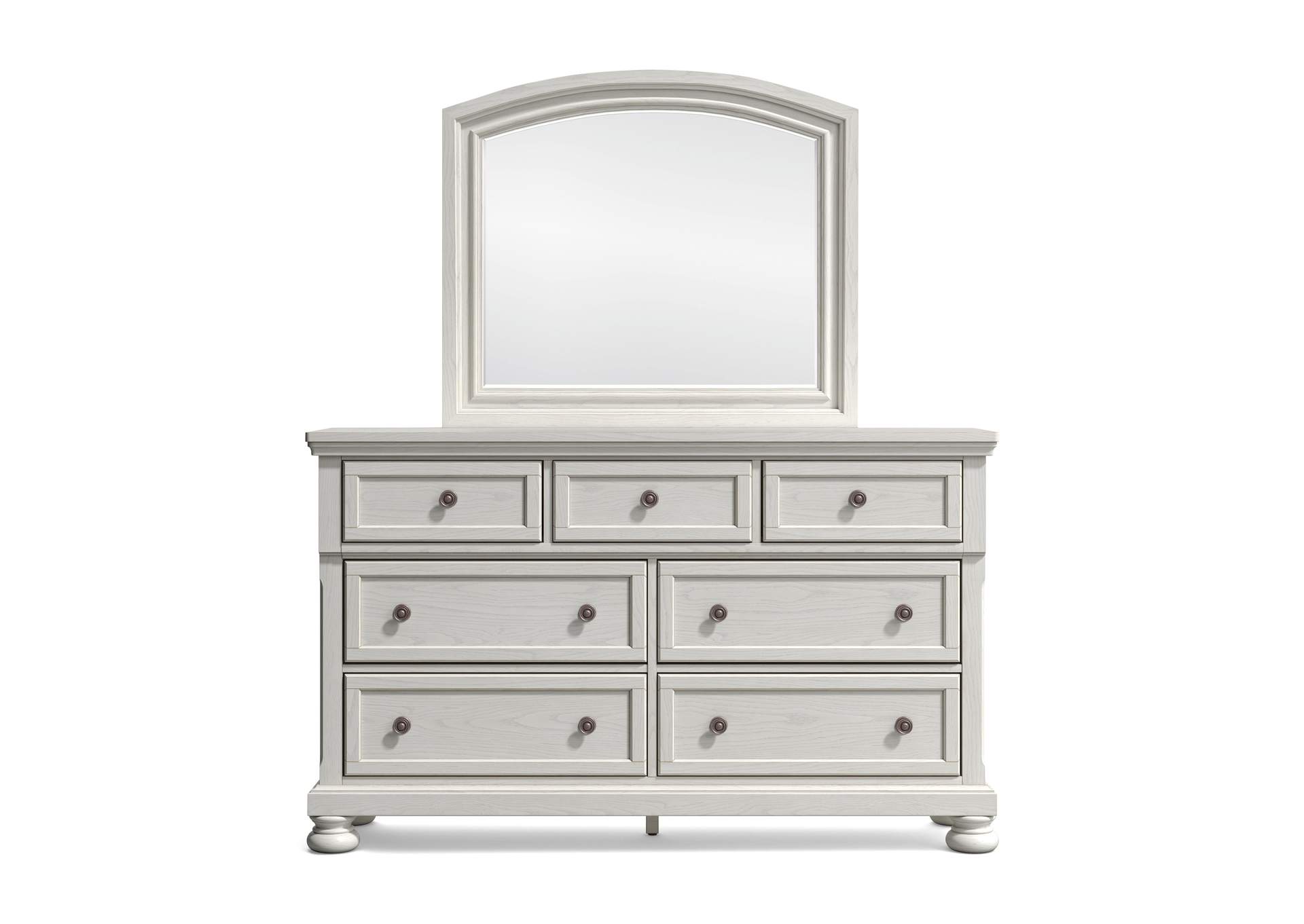 Robbinsdale California King Sleigh Bed with Storage with Mirrored Dresser image 7