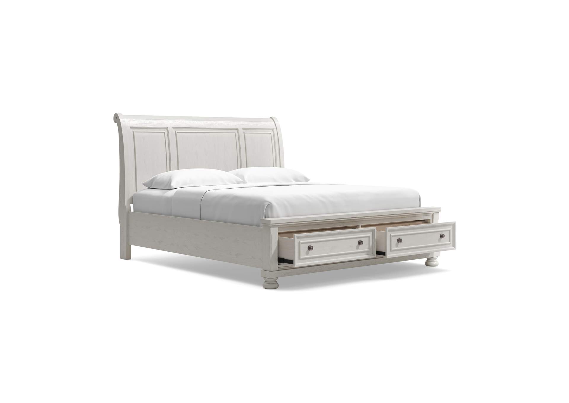 Robbinsdale California King Sleigh Bed with Storage with Mirrored Dresser image 5