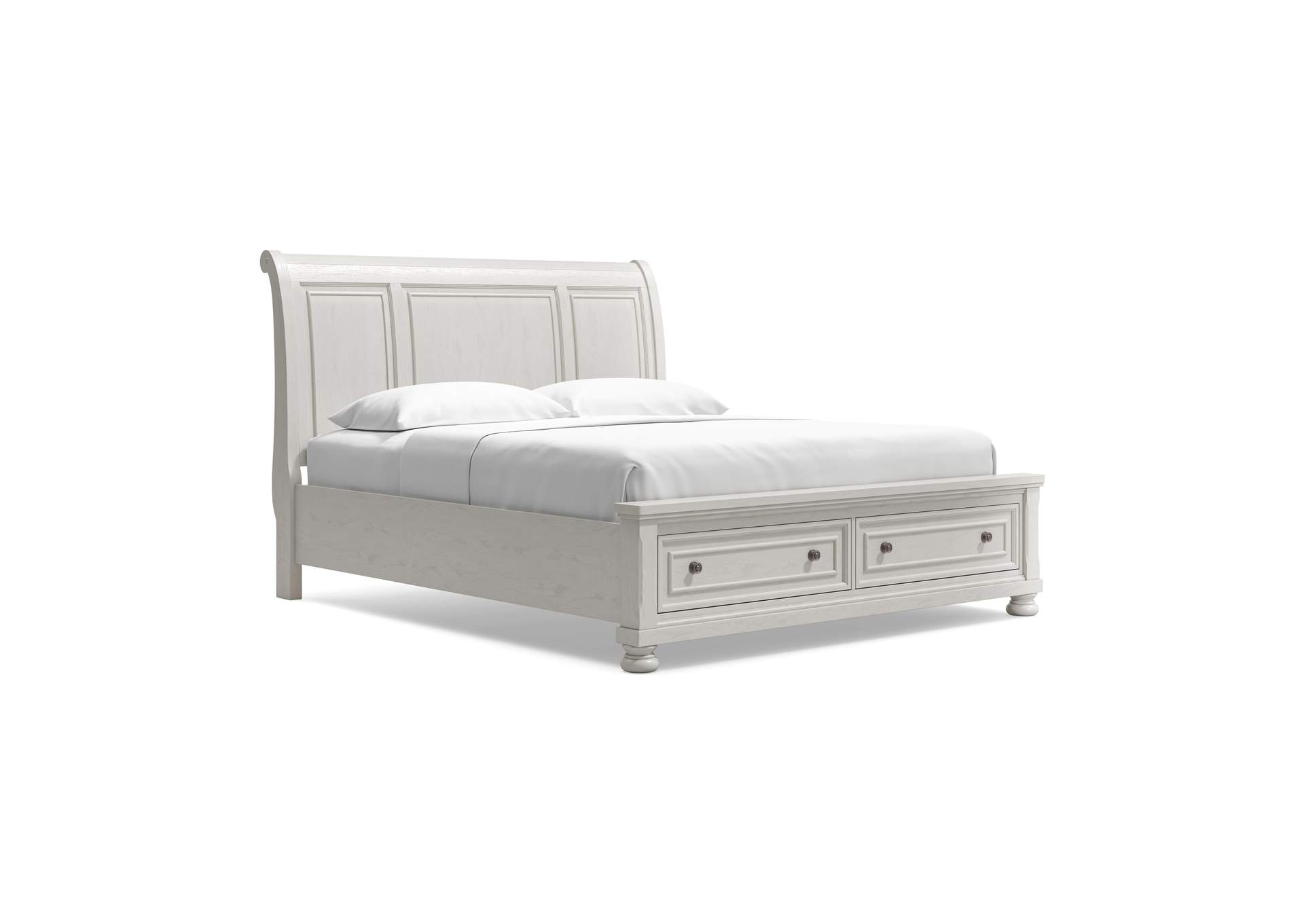 Robbinsdale California King Sleigh Bed with Storage with Mirrored Dresser image 4