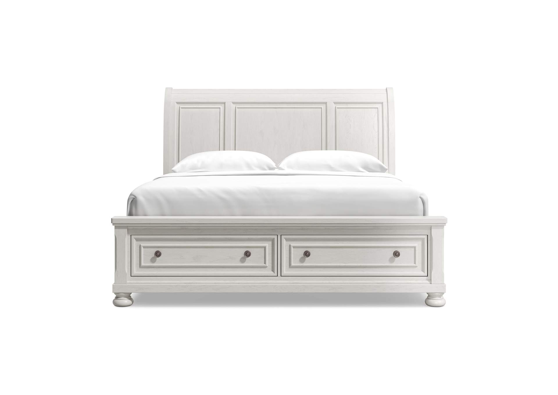 Robbinsdale California King Sleigh Bed with Storage with Mirrored Dresser image 3