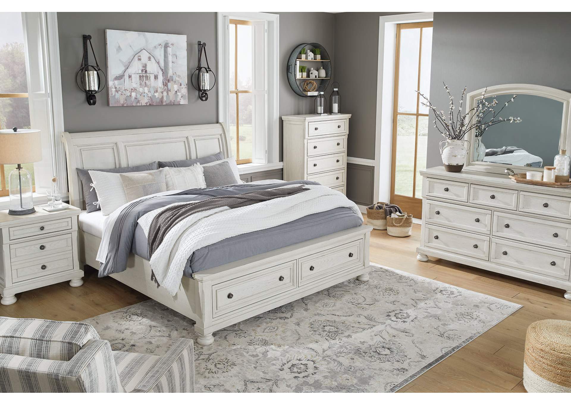 Robbinsdale King Sleigh Bed with Storage image 7