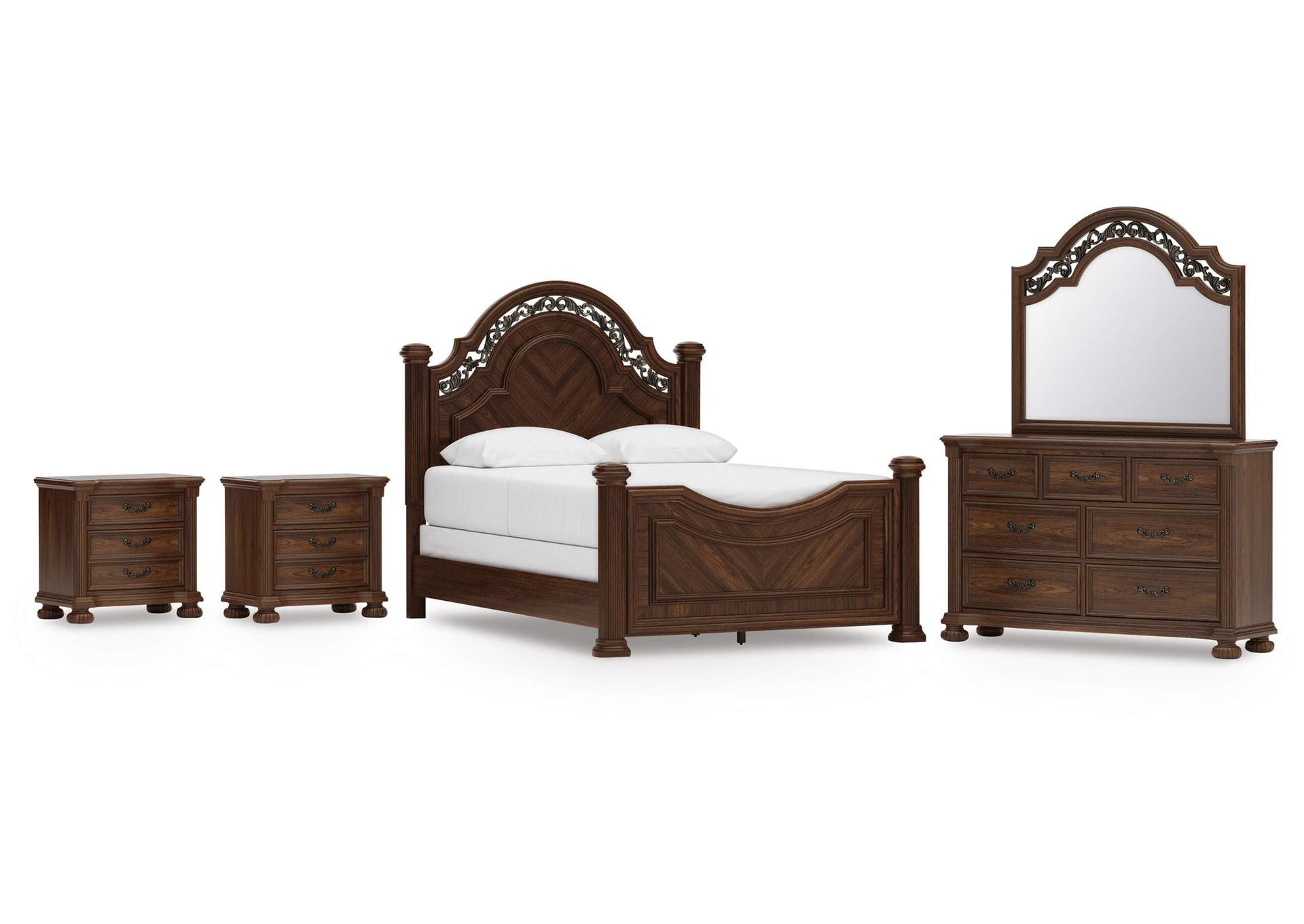 Lavinton Queen Poster Bed, Dresser, Mirror and 2 Nightstands image 1