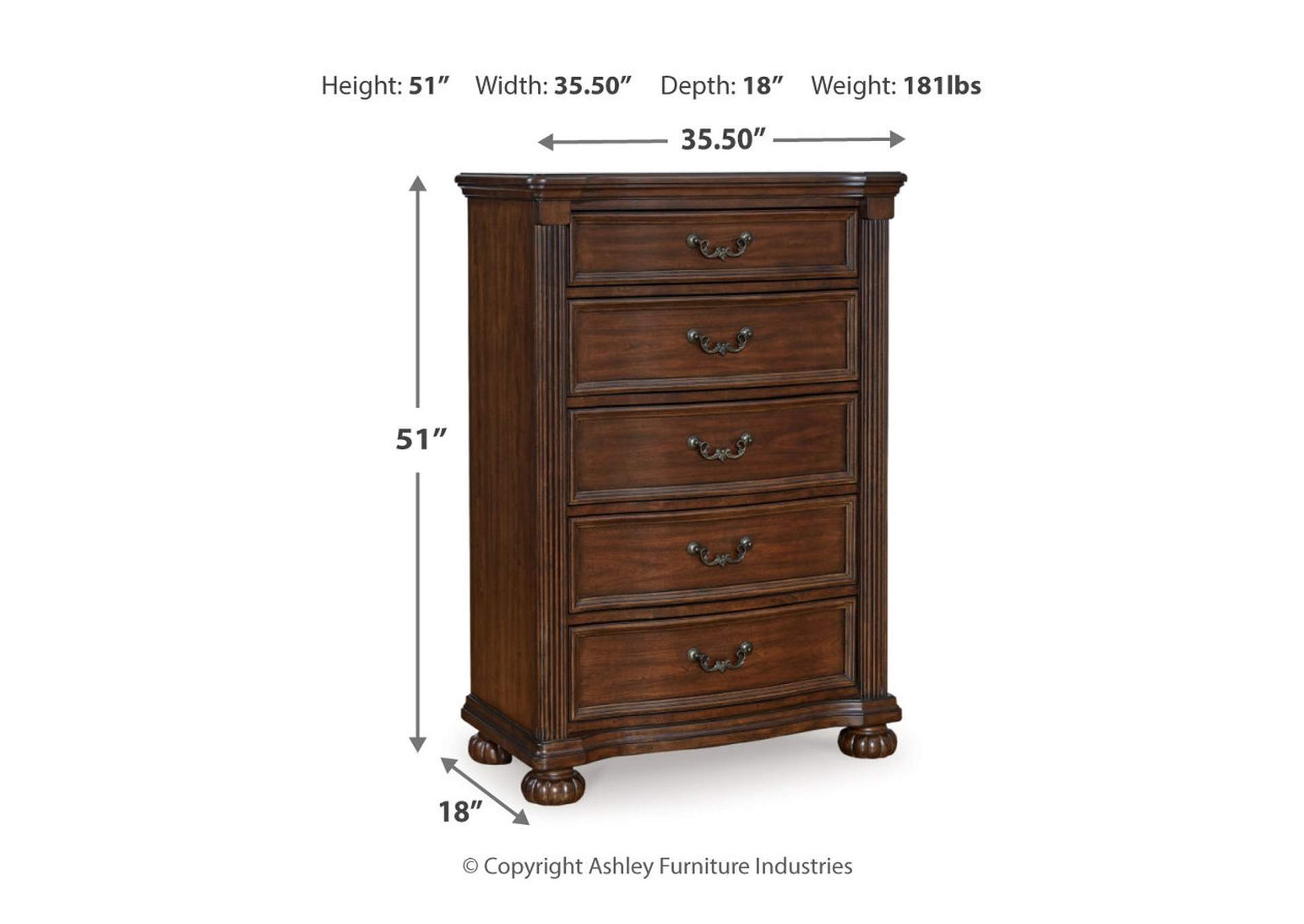 Lavinton Queen Poster Bed with Mirrored Dresser, Chest and Nightstand image 17