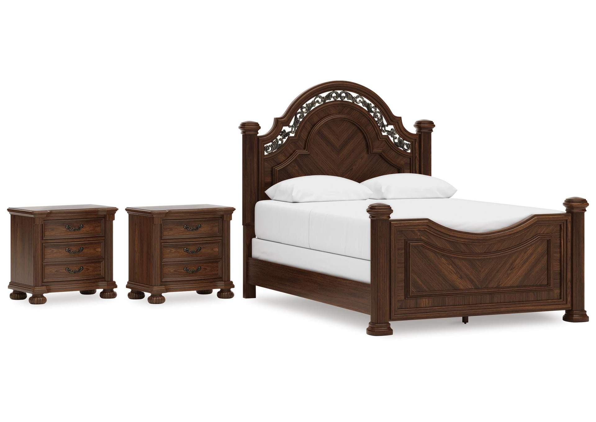 Lavinton Queen Poster Bed and 2 Nightstands image 1