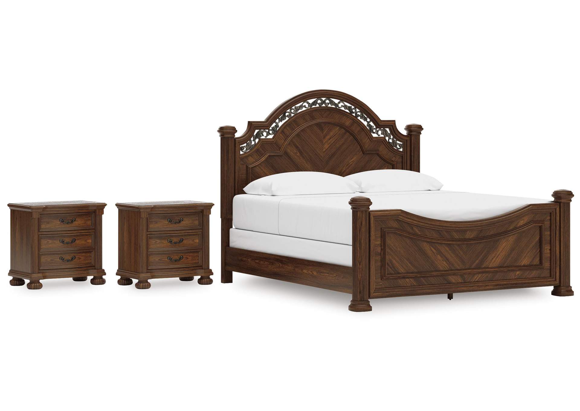 Lavinton King Poster Bed and 2 Nightstands image 1